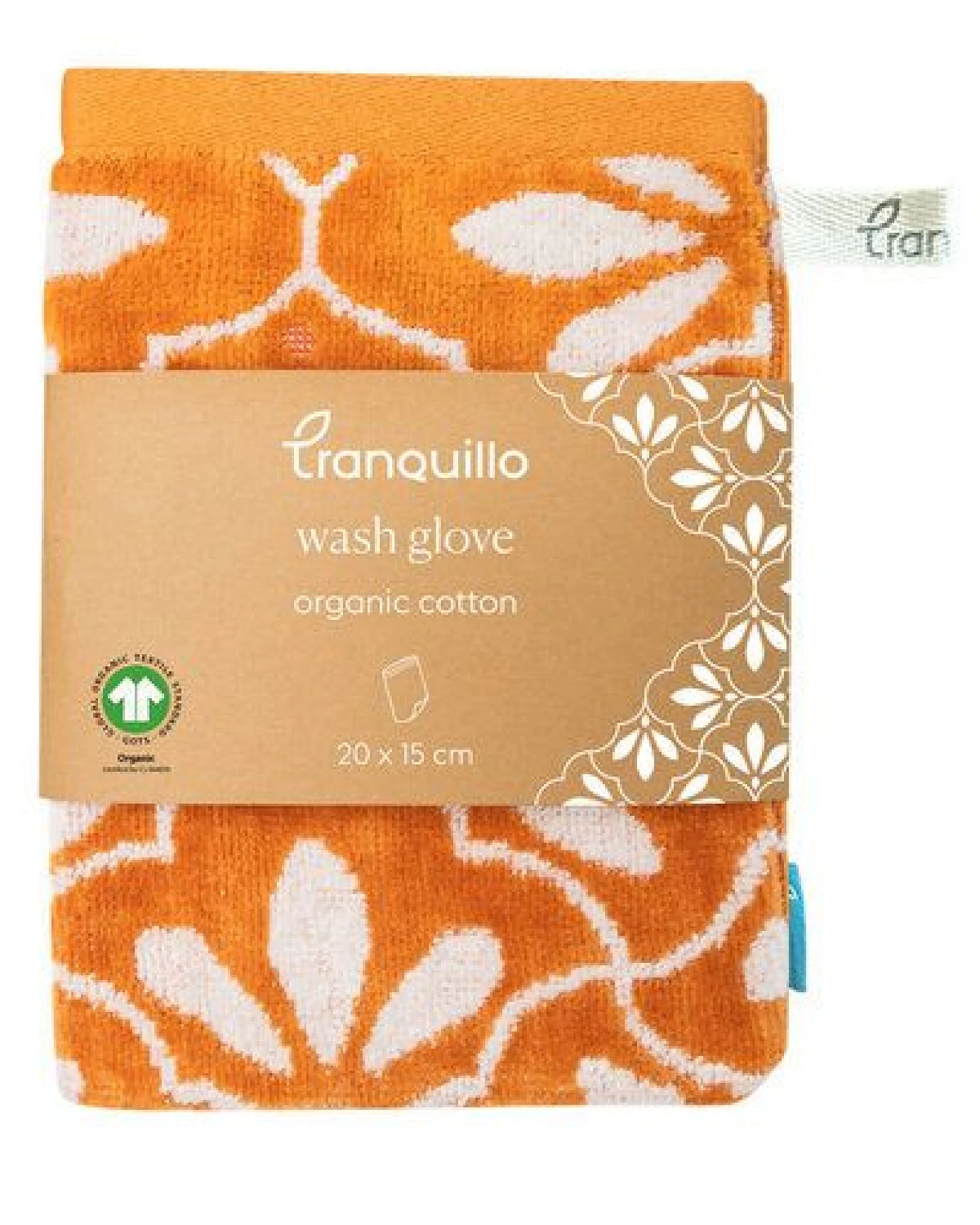 TRANQUILLO Waschhandschuh aus Biobaumwolle, verschiedene Muster, GOTS-zertifiziert (TEX120, TEX124, TEX128) – Ansicht 2
