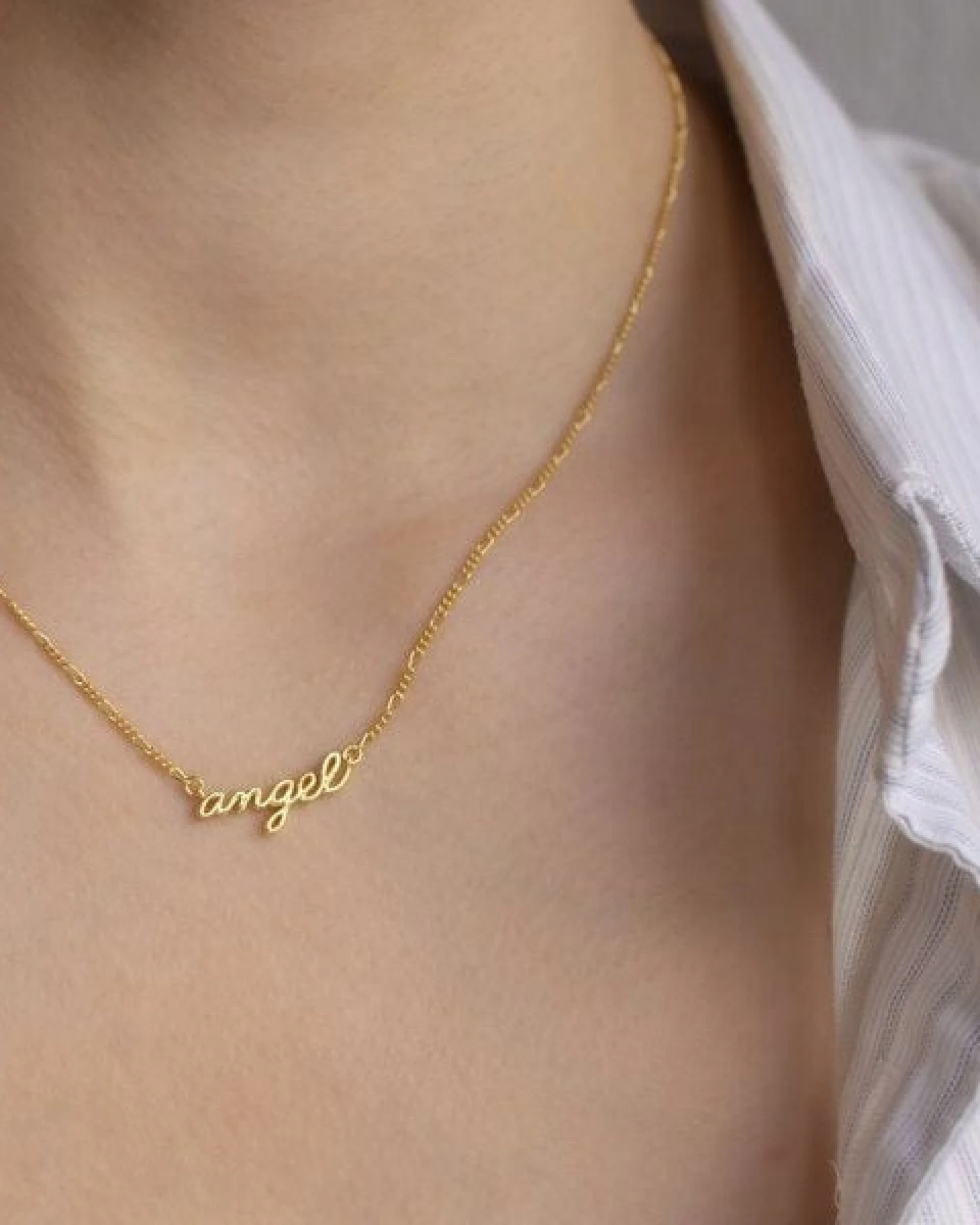 Paeoni Colors Angel-Halskette aus 18k Gold Vermeil, 925 Sterling Silber – Ansicht 4