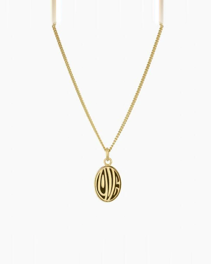 Paeoni Colors Love-Halskette aus 18k Gold Vermeil, 925 Sterling Silber
