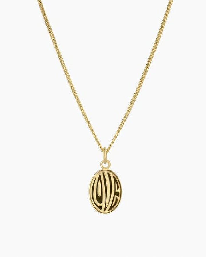 Paeoni Colors Love-Halskette aus 18k Gold Vermeil, 925 Sterling Silber