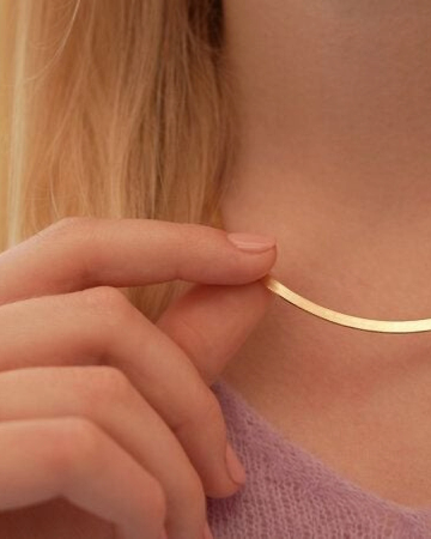 BELLYBIRD Jewellery SCHLANGENKETTE - 925 Silber oder 925 Silber vergoldet, bewegliches Gliederband – Ansicht 4