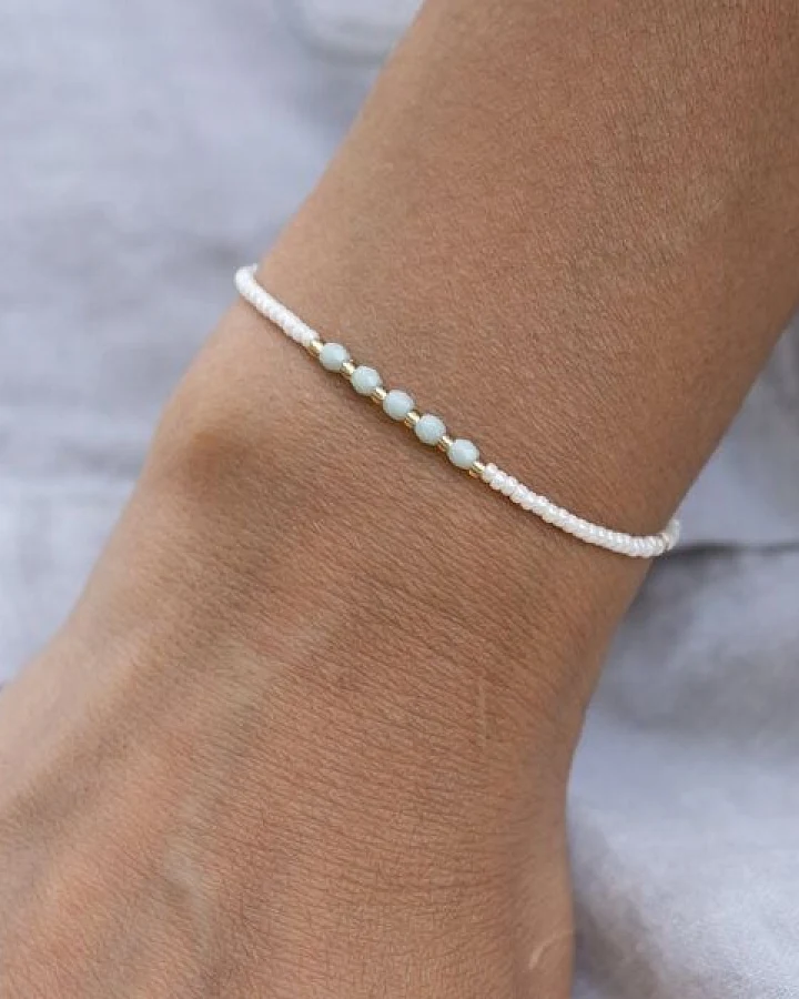 juni Boho Perlenarmband "Jade" - vegan