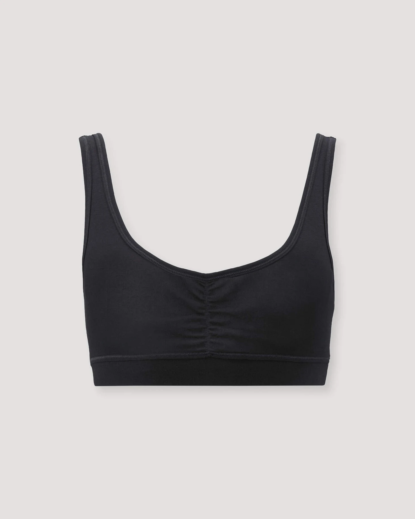 hessnatur Damen Bustier PURE BALANCE aus Bio-Baumwolle und TENCEL™ Modal - schwarz - Größe 42 – Ansicht 3