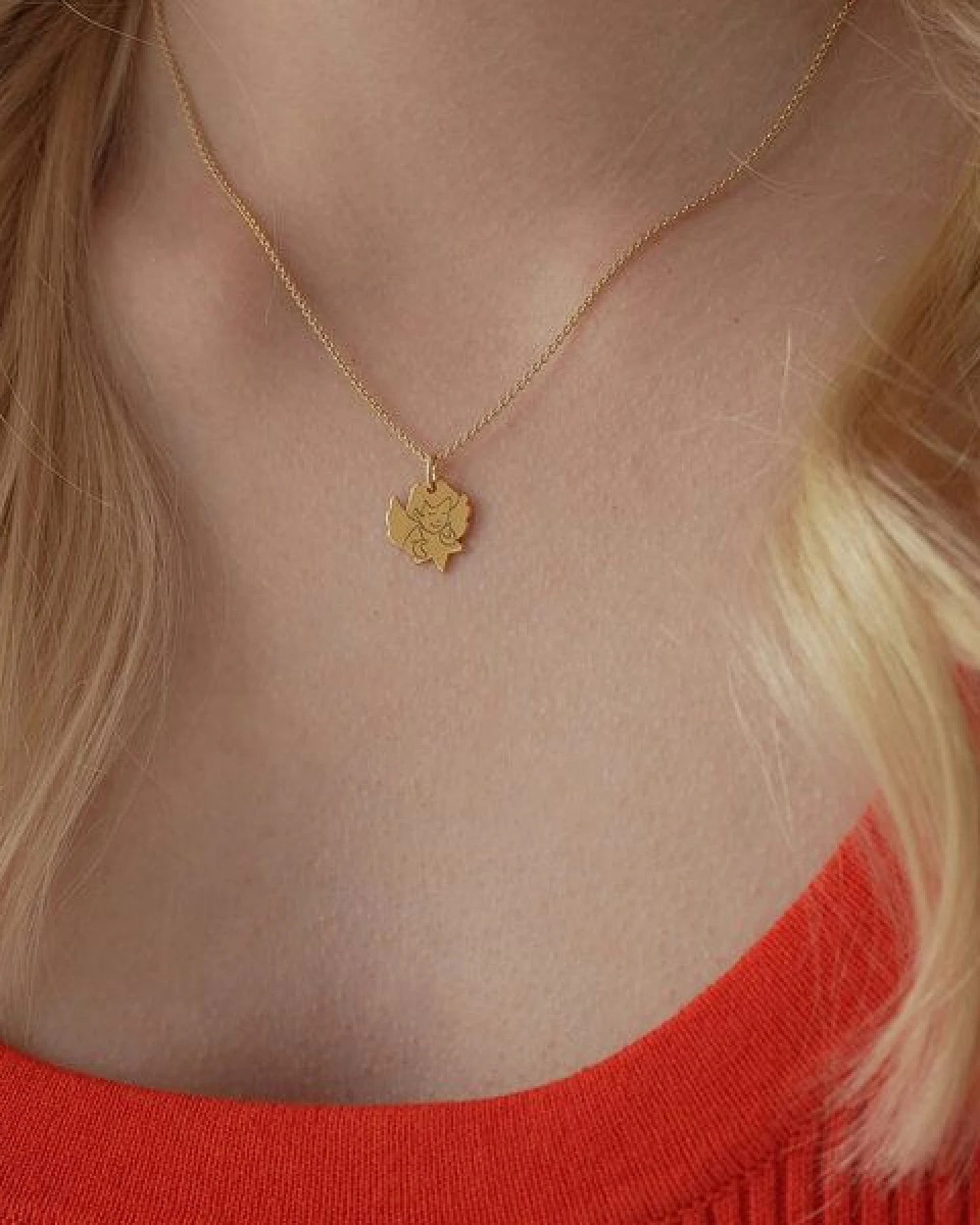 BELLYBIRD Jewellery Kinderkette - kleiner Schutzengel mit Stern, Anhänger/ Silber/ Silber vergoldet – Ansicht 4