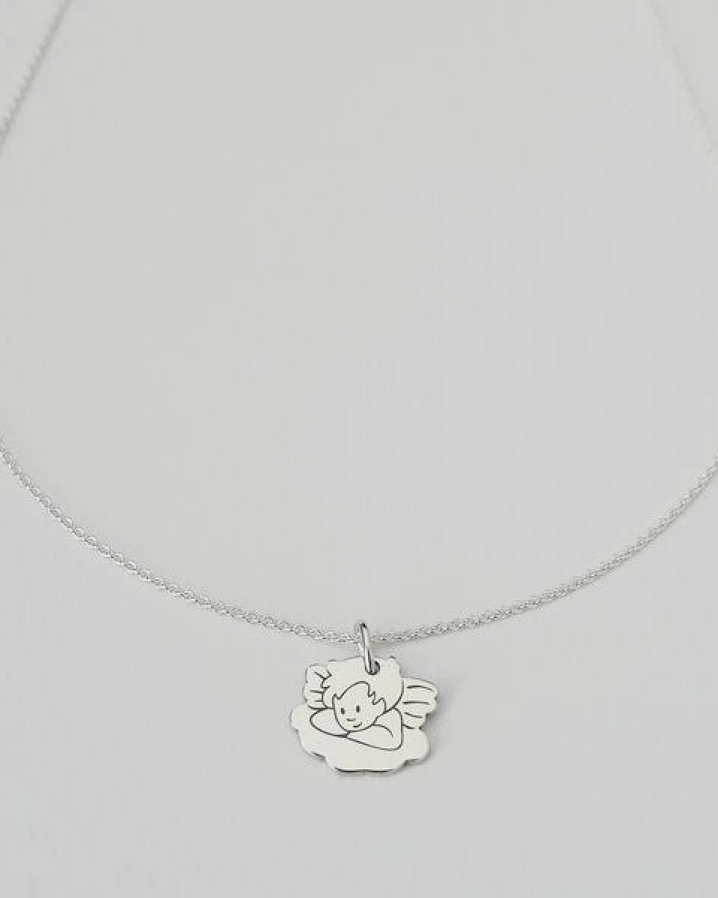 BELLYBIRD Jewellery Kinderkette - kleiner Schutzengel mit Wolke, Anhänger/ Silber/ Silber vergoldet – Ansicht 3
