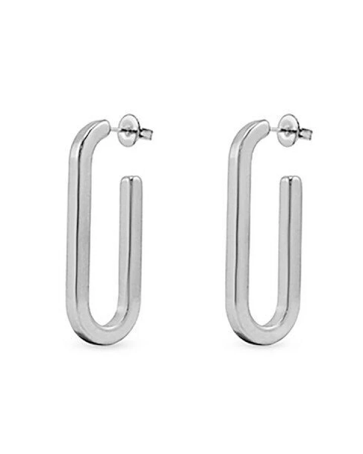 Große ovale Ohrringe, Ohrstecker - eckig, schlicht und schön in ca. 39 x 15mm von Elektropulli