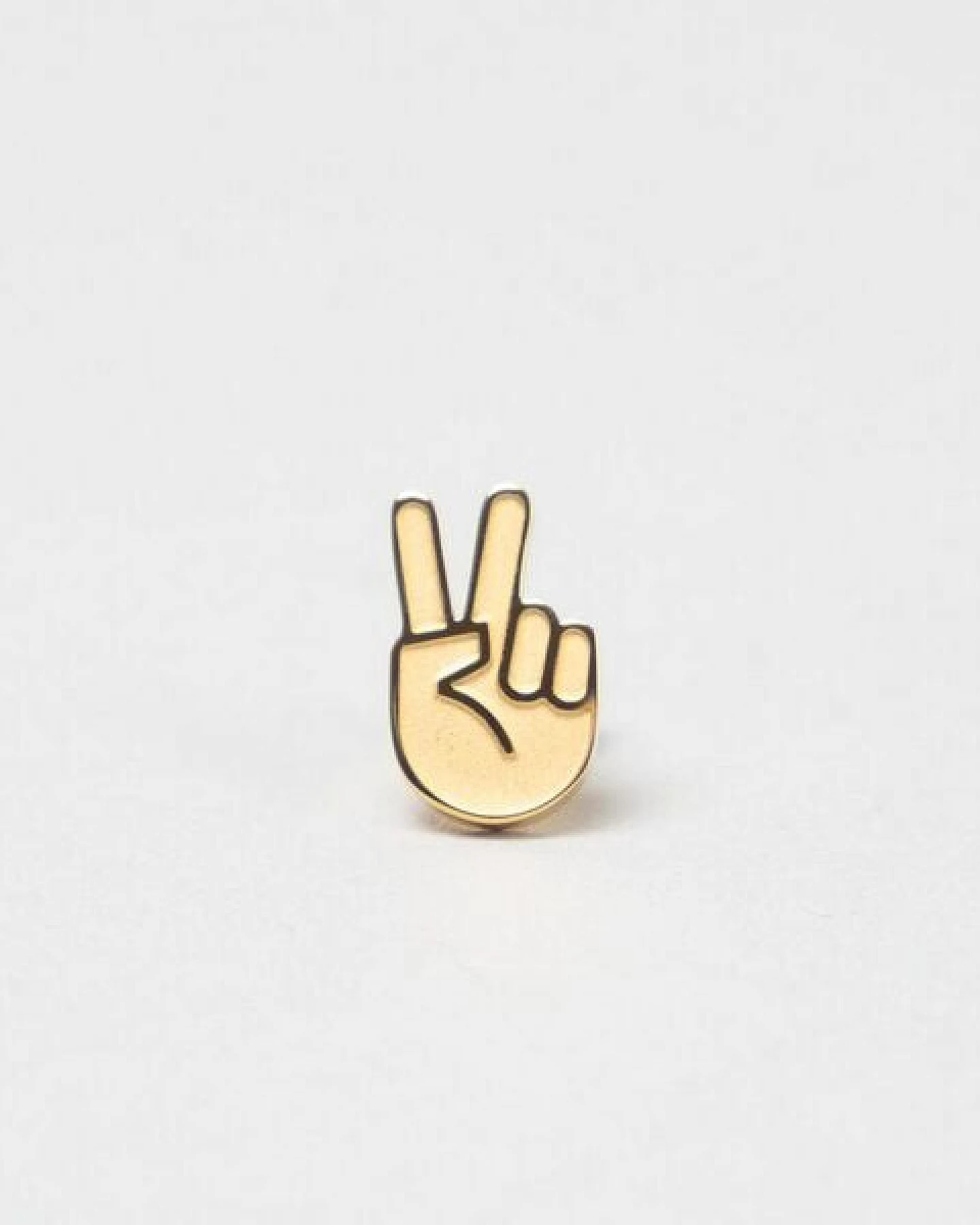 Fyngers Ohrstecker aus chirurgischen Edelstahl hochglanzpoliert - Modell PEACE – Ansicht 4