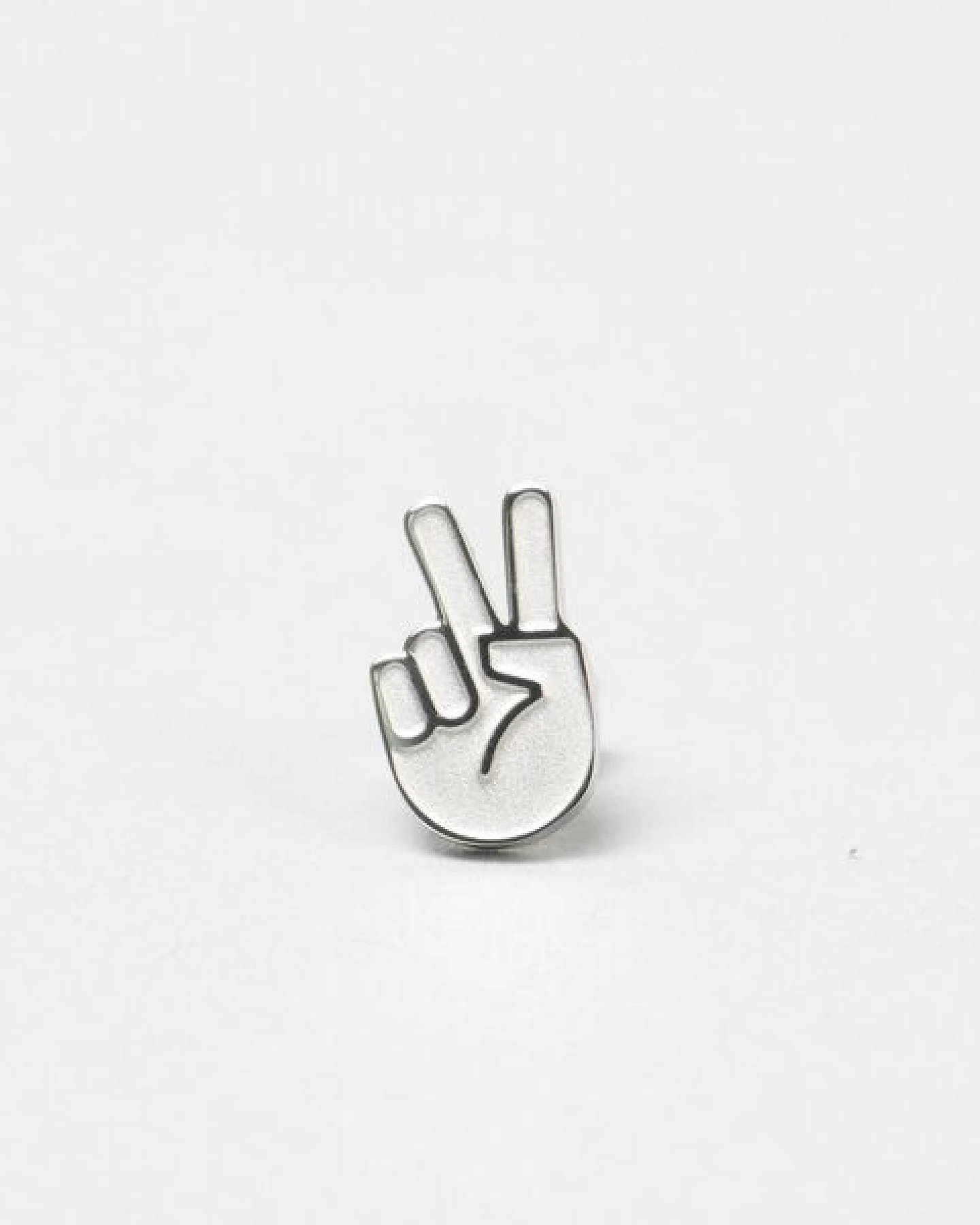 Fyngers Ohrstecker aus chirurgischen Edelstahl hochglanzpoliert - Modell PEACE – Ansicht 4