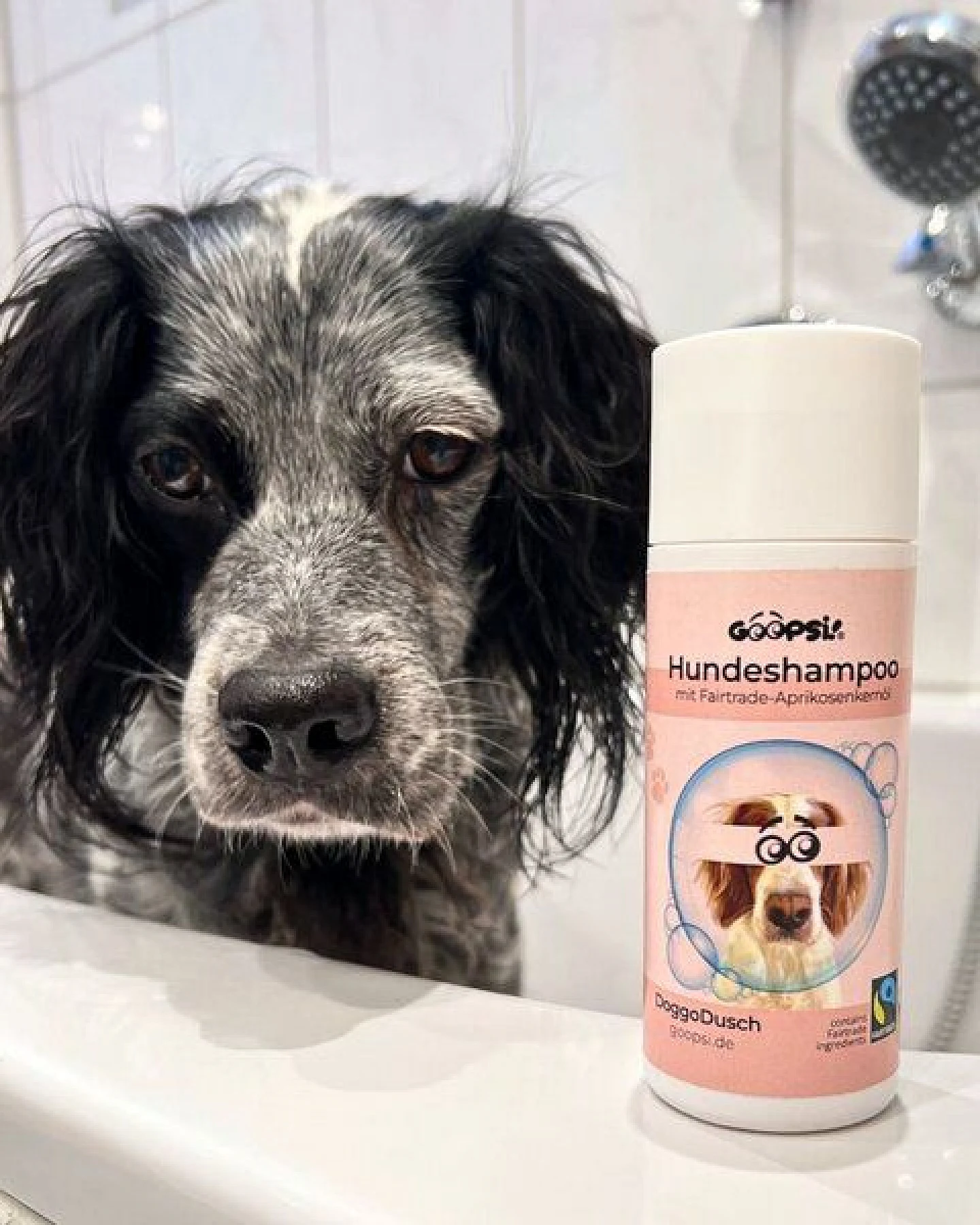GOOPSI Veganes Hundeshampoo / Shampooseife mit Aprikosenkernöl - 150ml – Ansicht 2