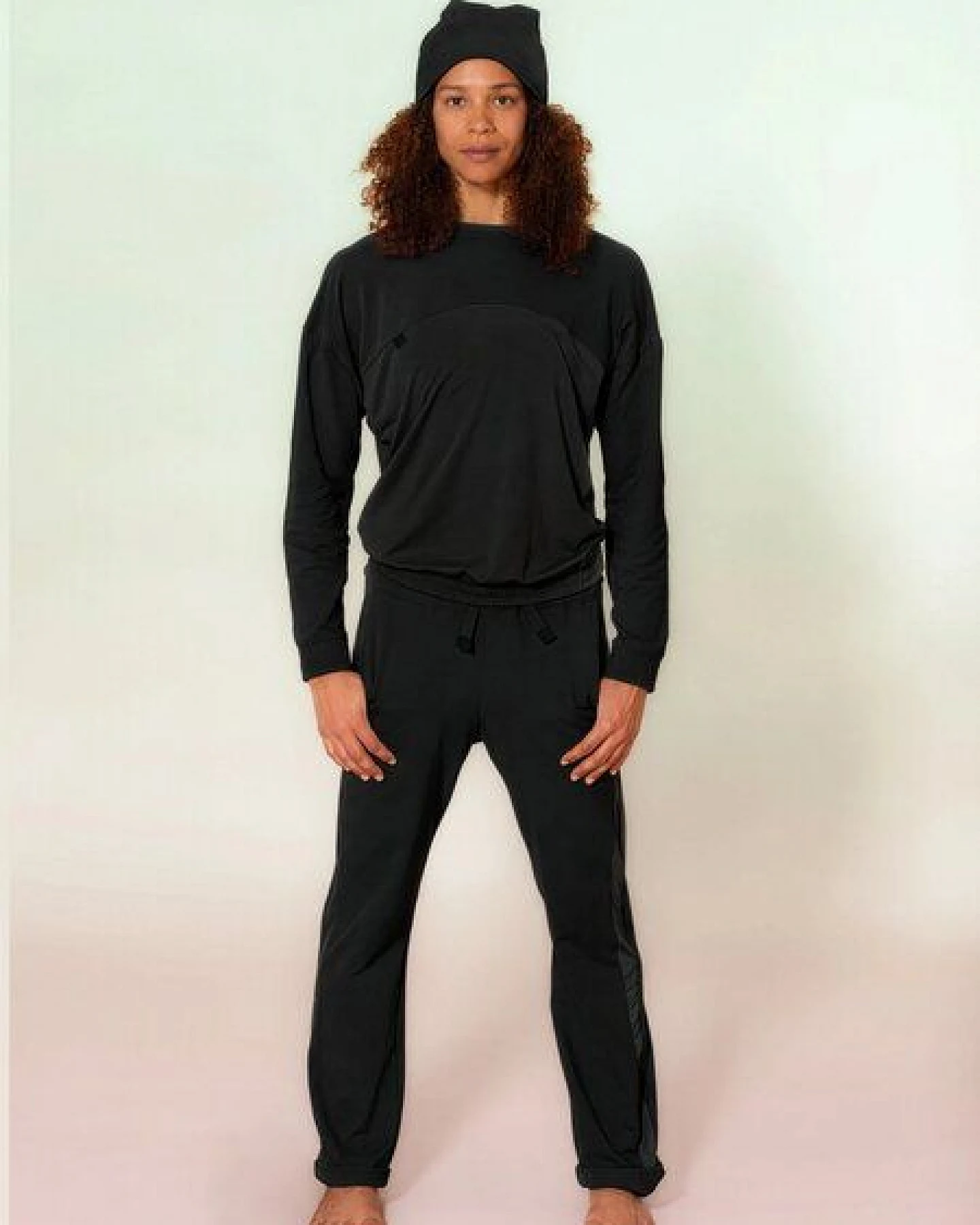 nice to meet me Unisex Sweatshirt – Sweatshirt aus TENCEL Lyocell und Bio-Baumwolle – Ansicht 4
