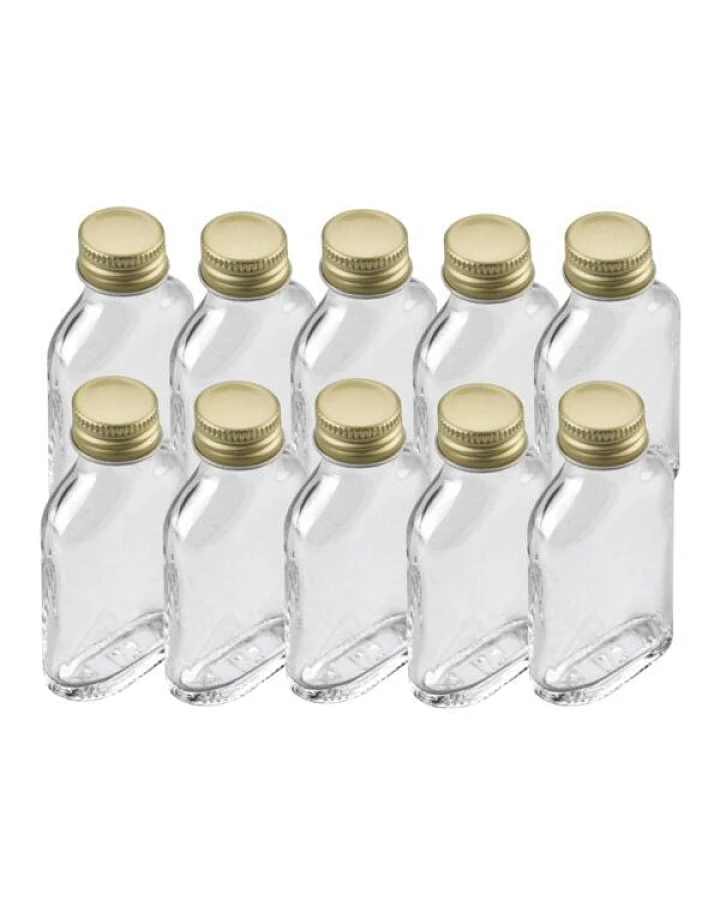 mikken Set Taschenflaschen 20 ml Mini Flachmann Set Geschenkflaschen Likörflaschen mit Trichter