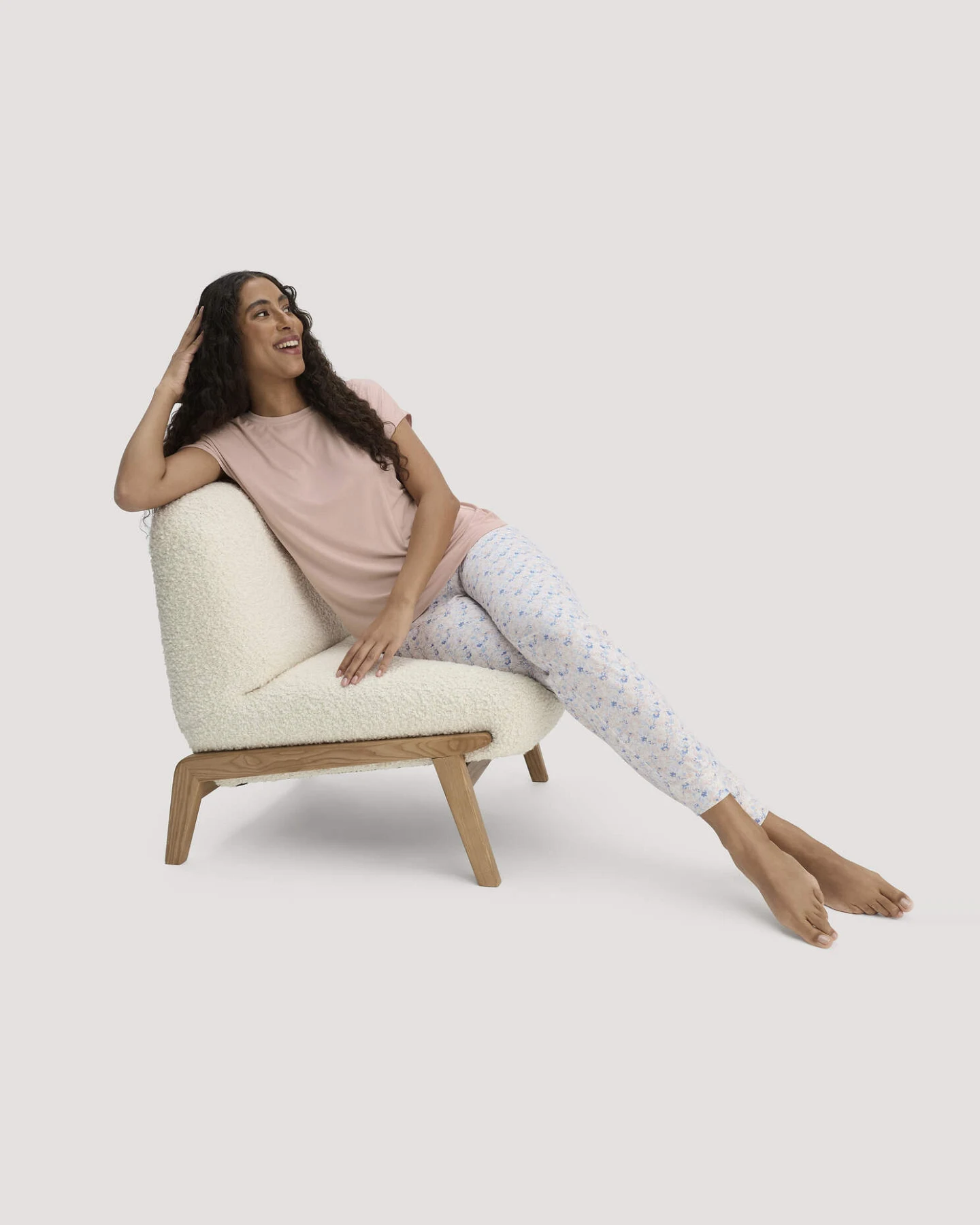 hessnatur Damen Schlafhose PURE COTTON aus Bio-Baumwolle - rosa - Größe 34 – Ansicht 2