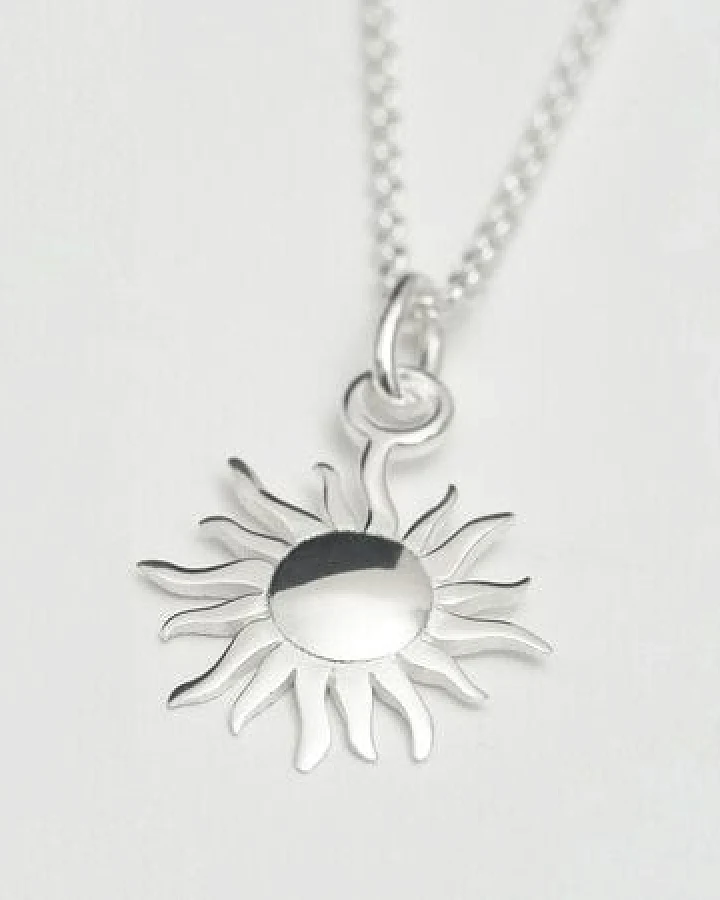 BELLYBIRD Jewellery Halskette - Sonne, Anhänger in Silber/ Silber vergoldet
