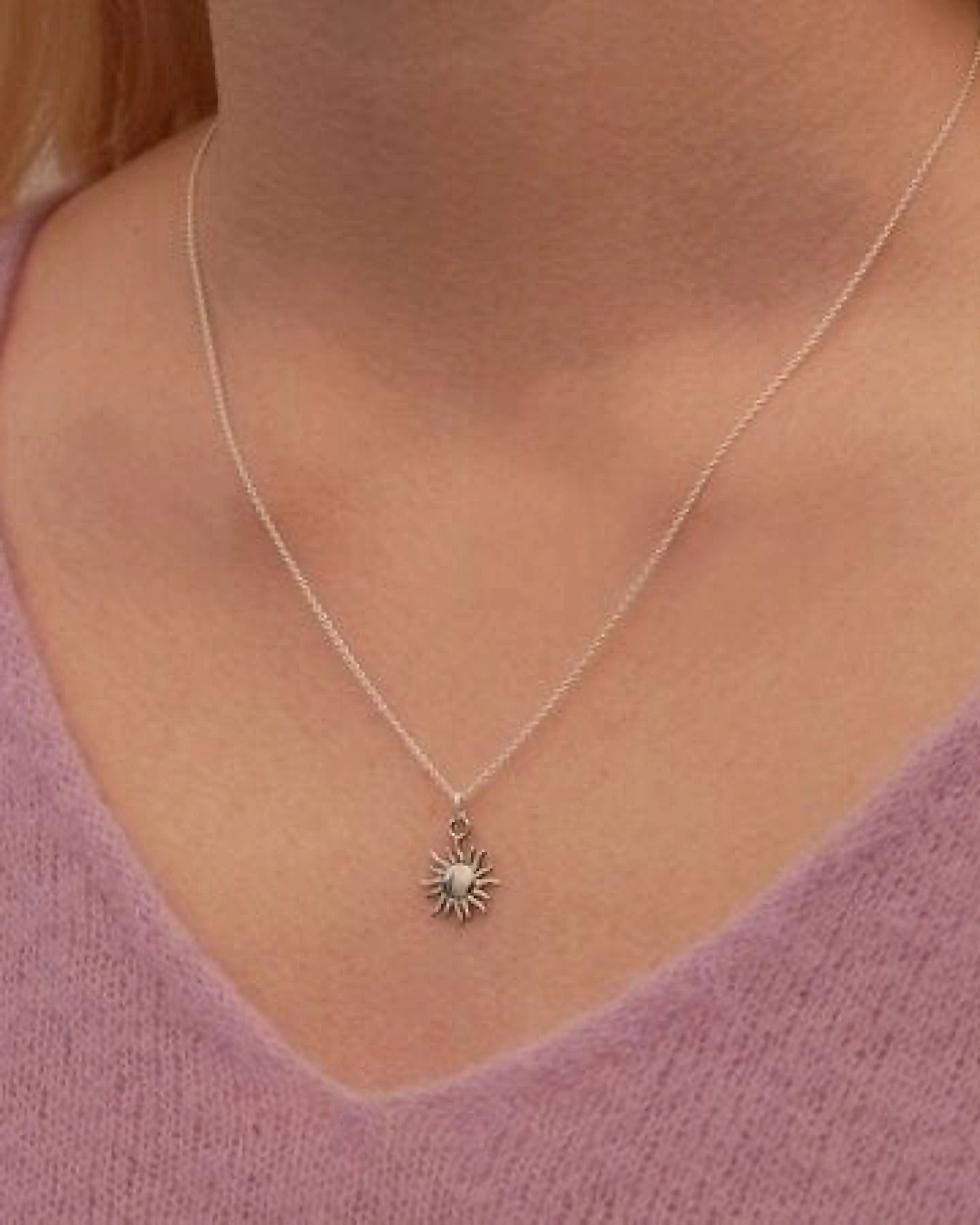 BELLYBIRD Jewellery Halskette - Sonne, Anhänger in Silber/ Silber vergoldet – Ansicht 4