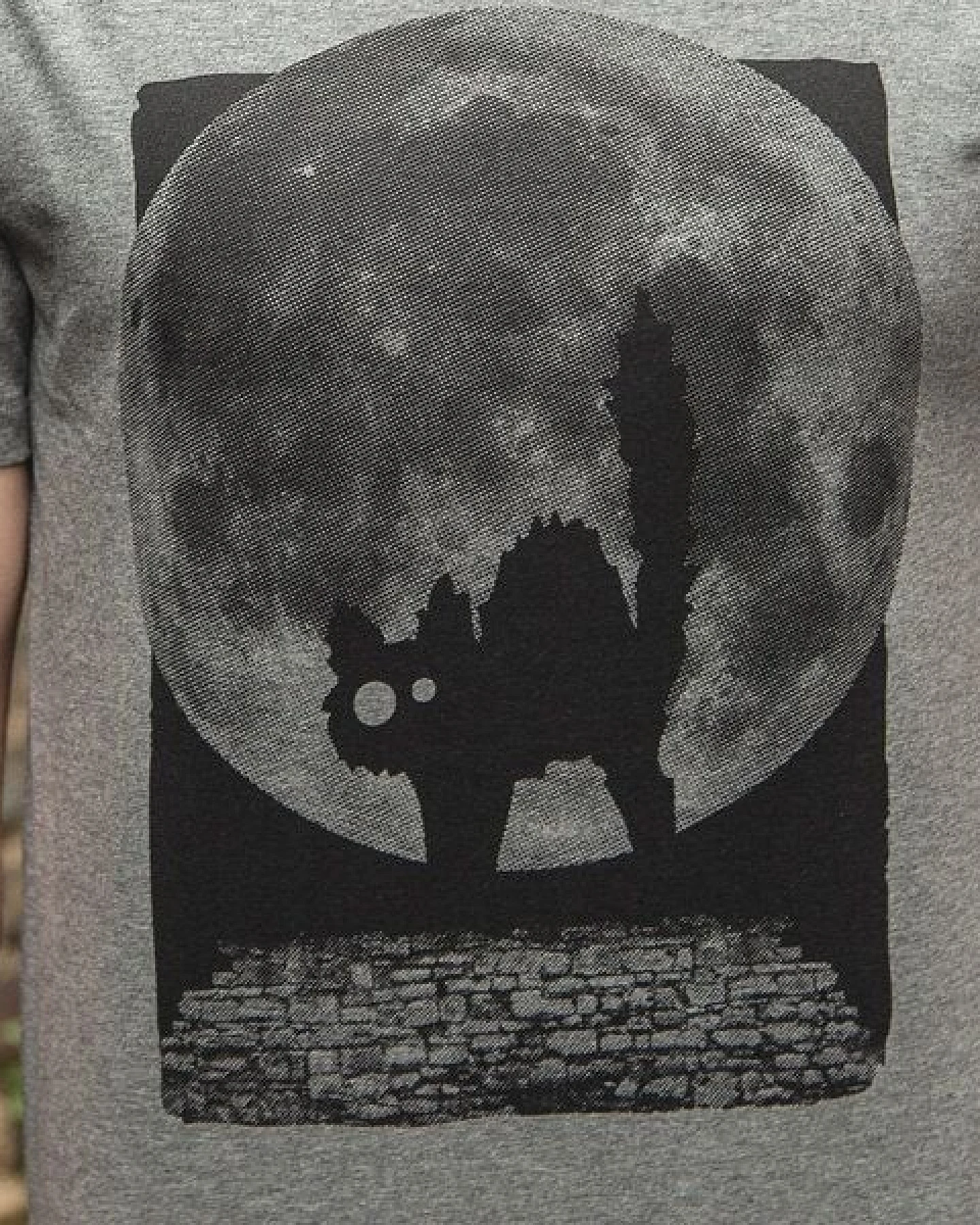 päfjes T-Shirt "Katze" Minka Fauch - Fair Wear Männer T-Shirt - Mid Heather Grey – Ansicht 3