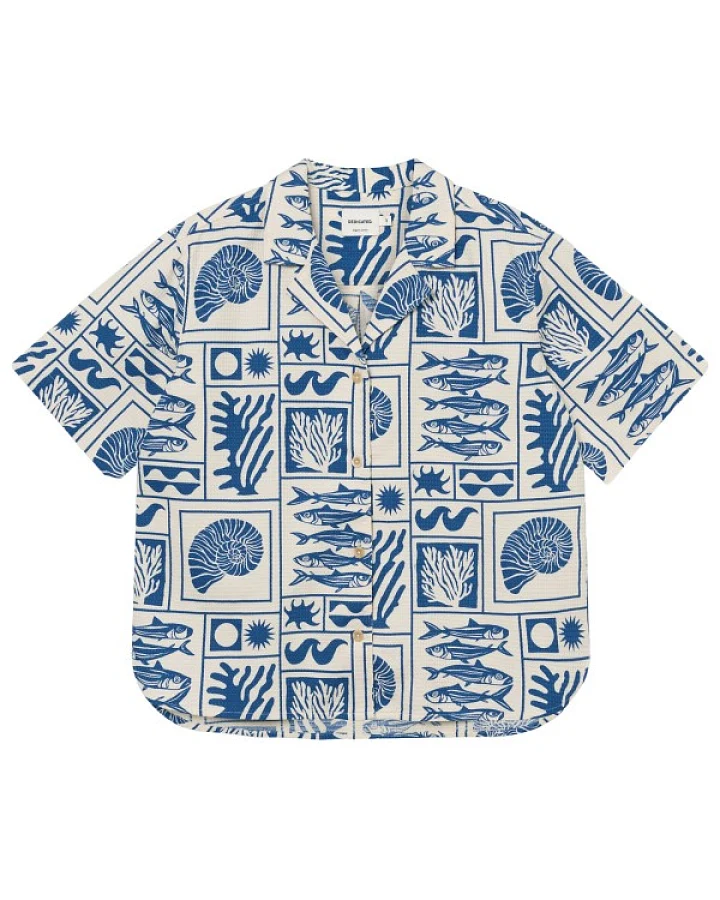 DEDICATED - Women's Shirt Torup - Bluse Gr XL grau