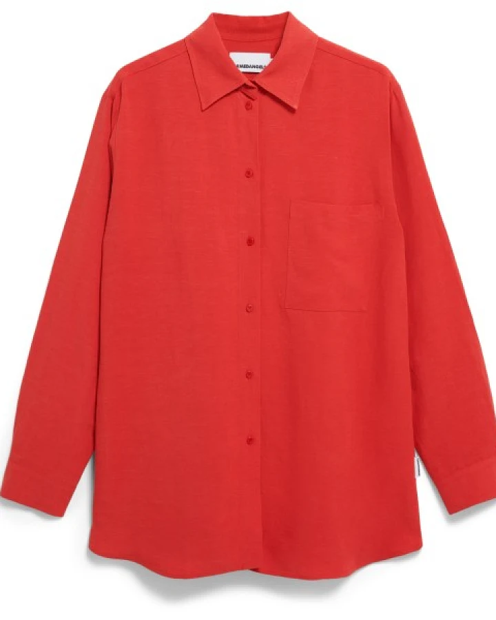 ARMEDANGELS - Women's Maalgaa Lino - Bluse Gr S rot