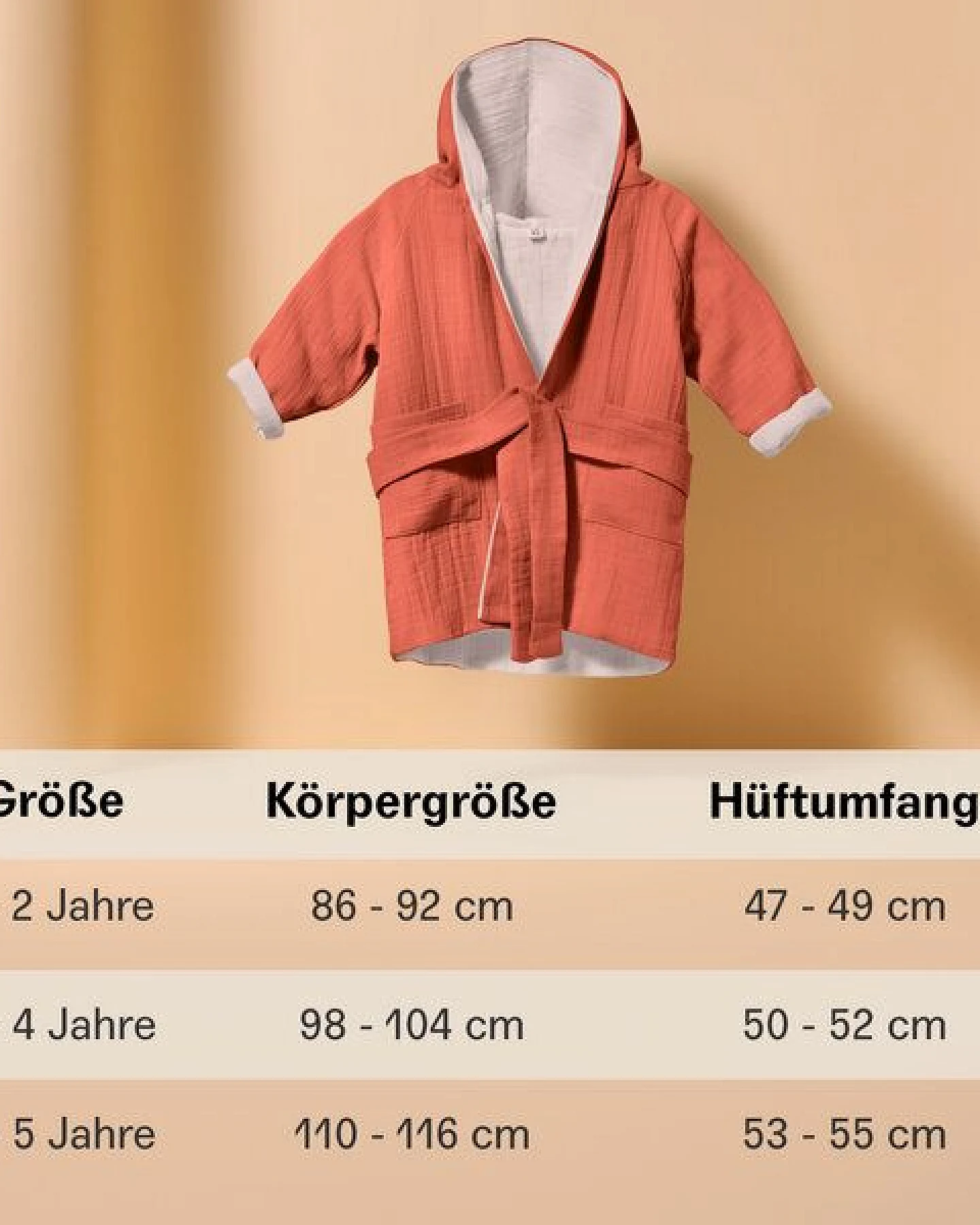Mababu Bademantel Kinder mit Kapuze – Ansicht 3