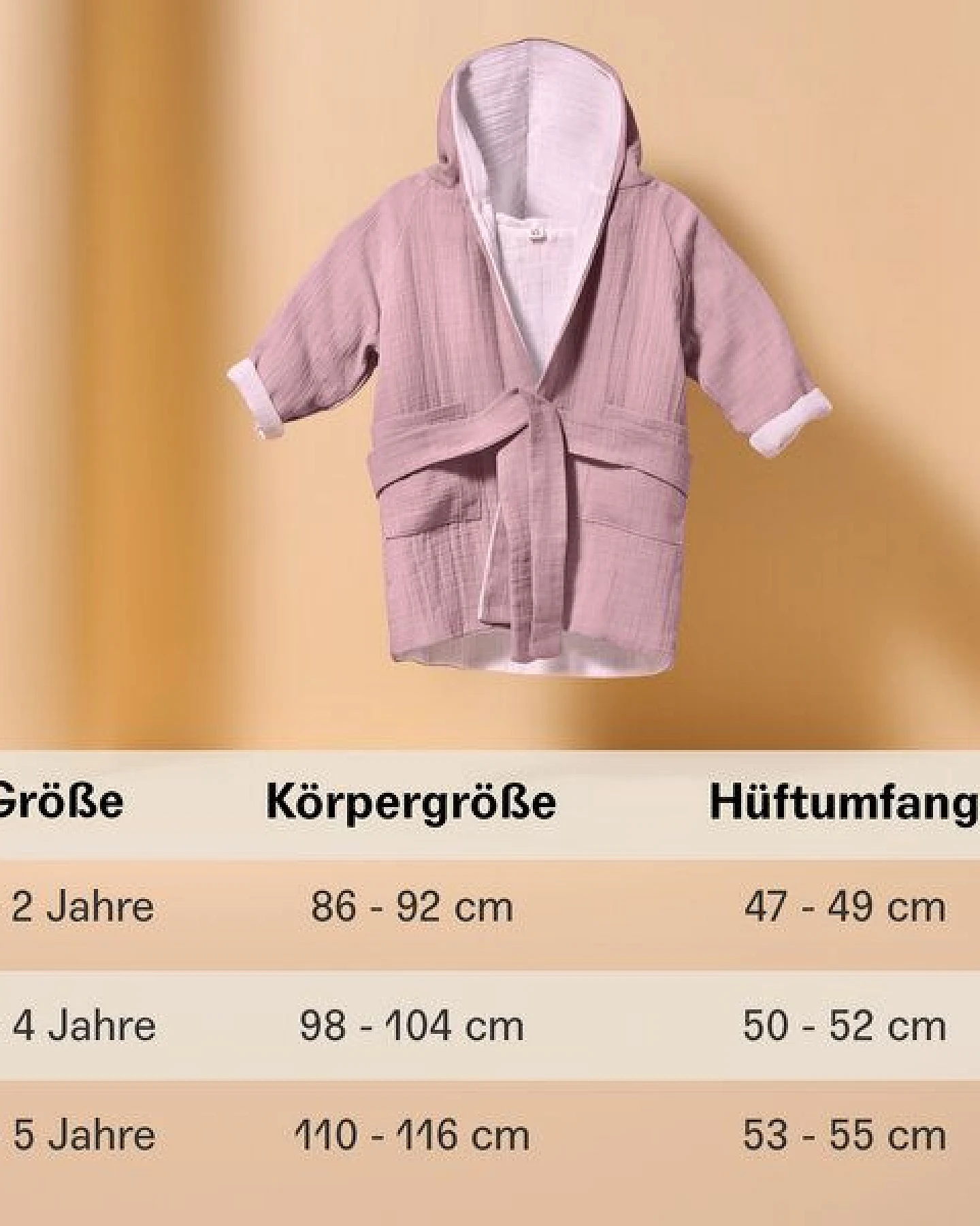 Mababu Bademantel Kinder mit Kapuze – Ansicht 3