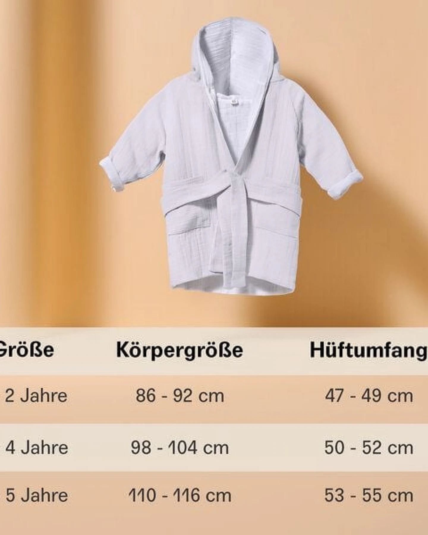 Mababu Bademantel Kinder mit Kapuze – Ansicht 3