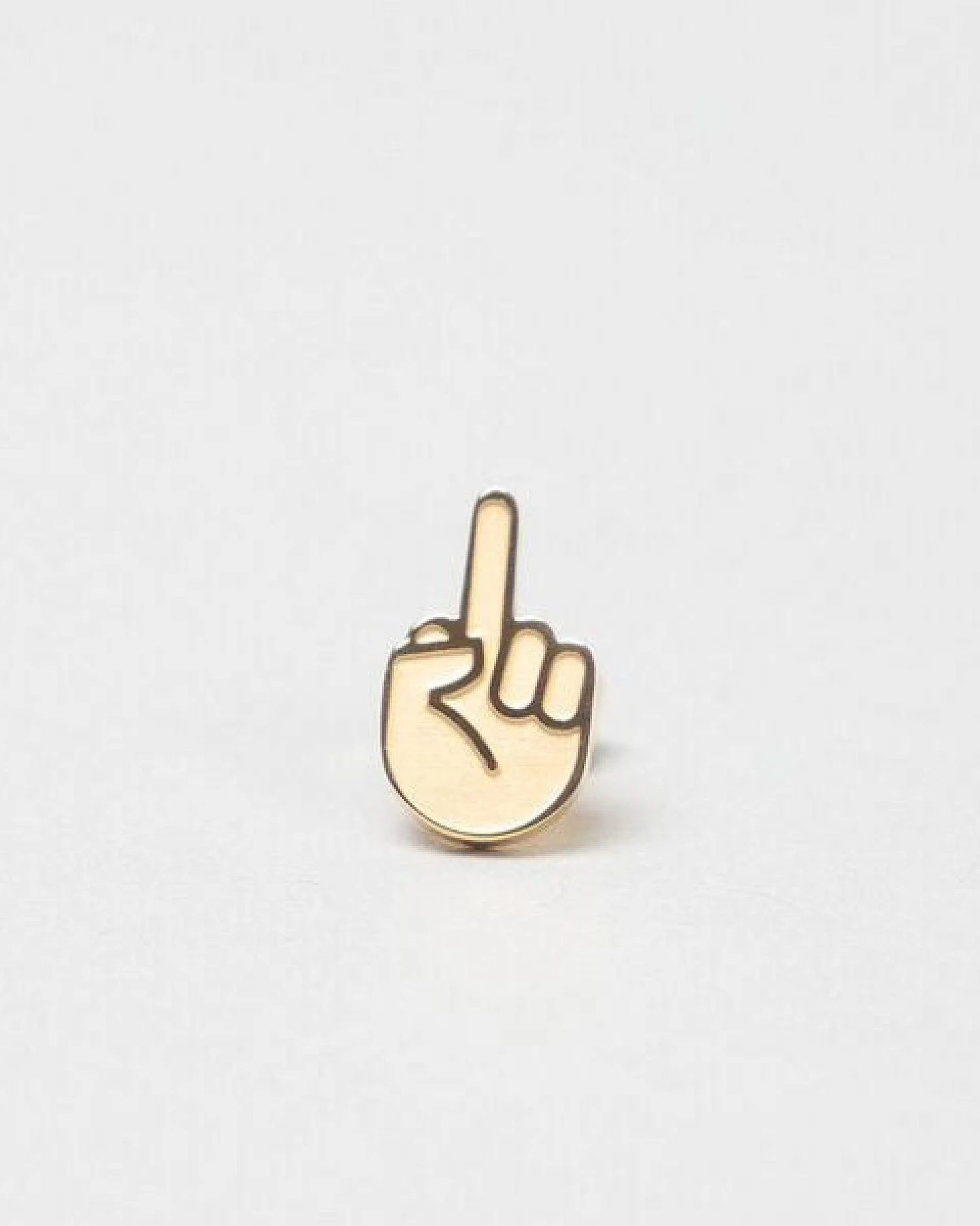 Fyngers Ohrstecker aus chirurgischen Edelstahl hochglanzpoliert - Modell F*CK YOU – Ansicht 4