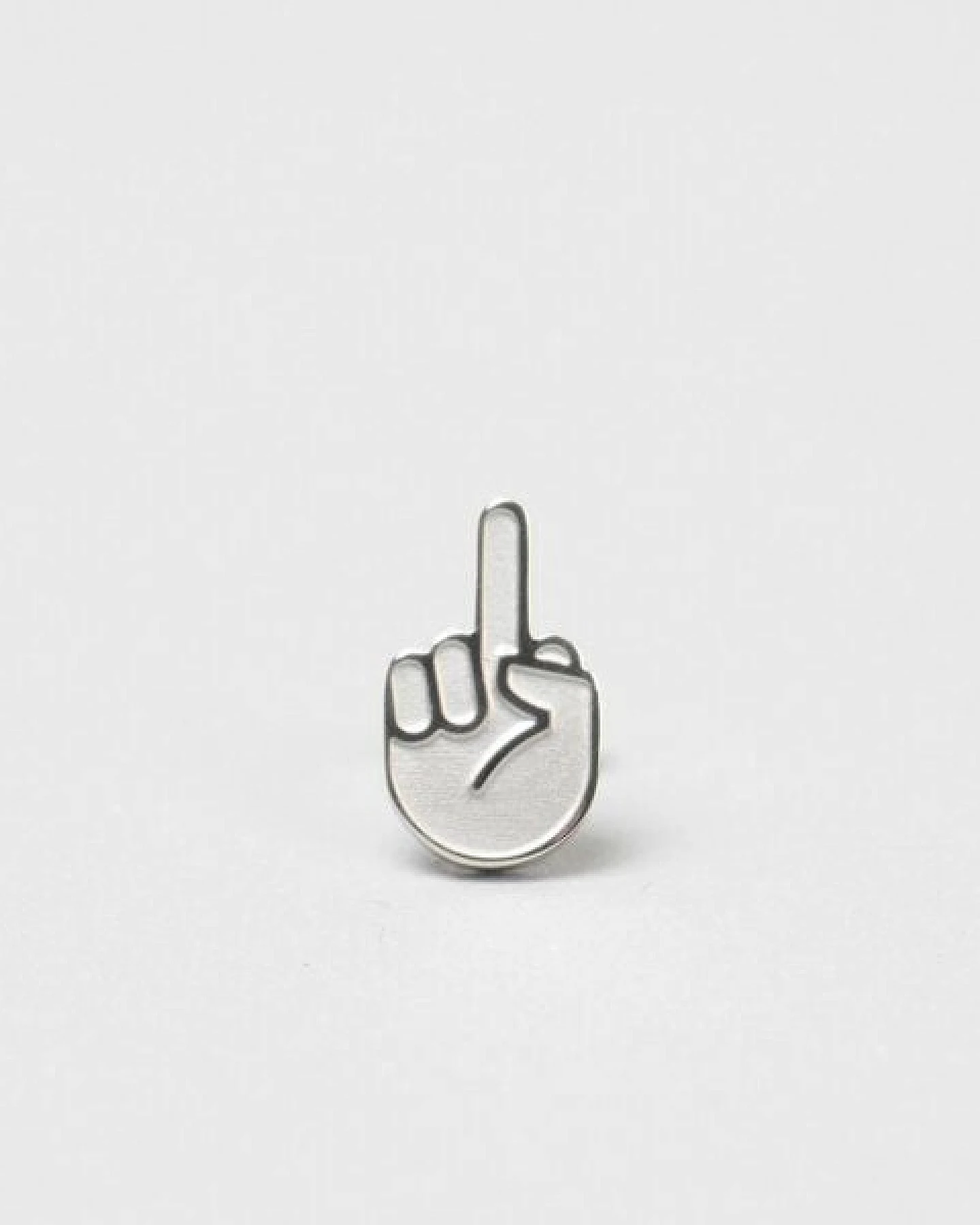 Fyngers Ohrstecker aus chirurgischen Edelstahl hochglanzpoliert - Modell F*CK YOU – Ansicht 3