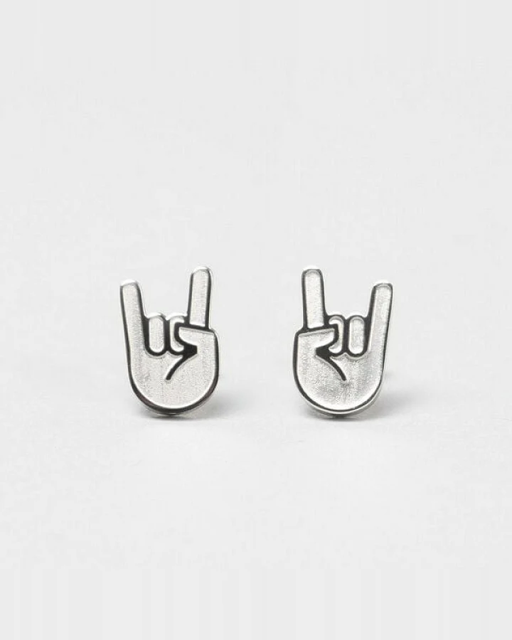 Fyngers Ohrstecker aus chirurgischen Edelstahl hochglanzpoliert - Modell ROCK´n´ROLL