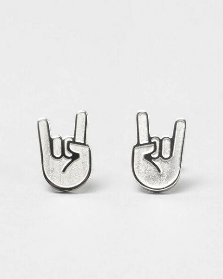 Fyngers Ohrstecker aus chirurgischen Edelstahl hochglanzpoliert - Modell ROCK´n´ROLL