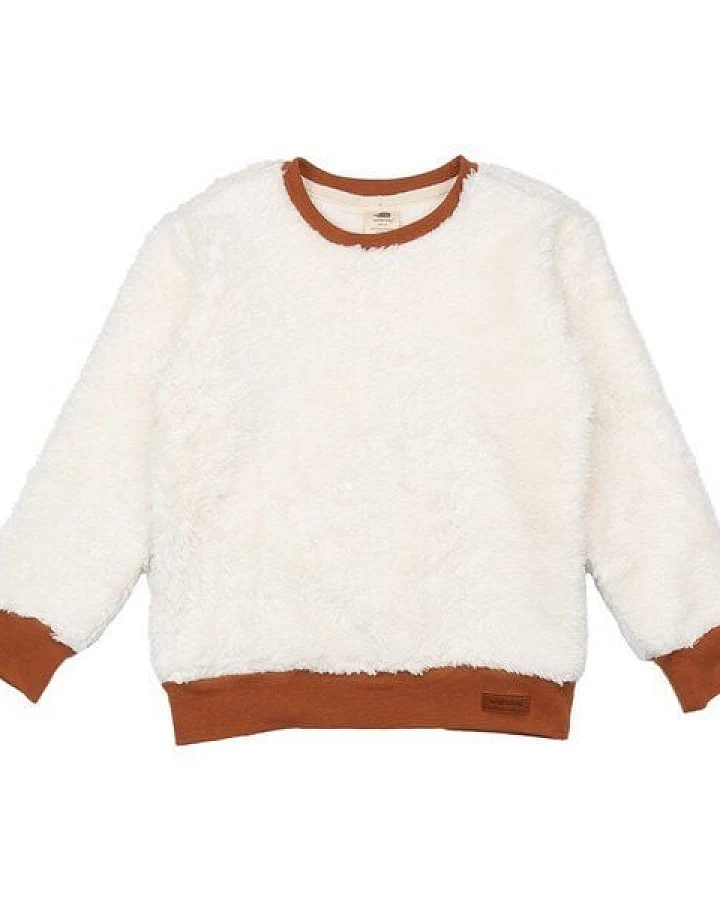 Baby Sweatshirt GOTS zertifiziert – Creme mit Kontrastbündchen, weich & warm