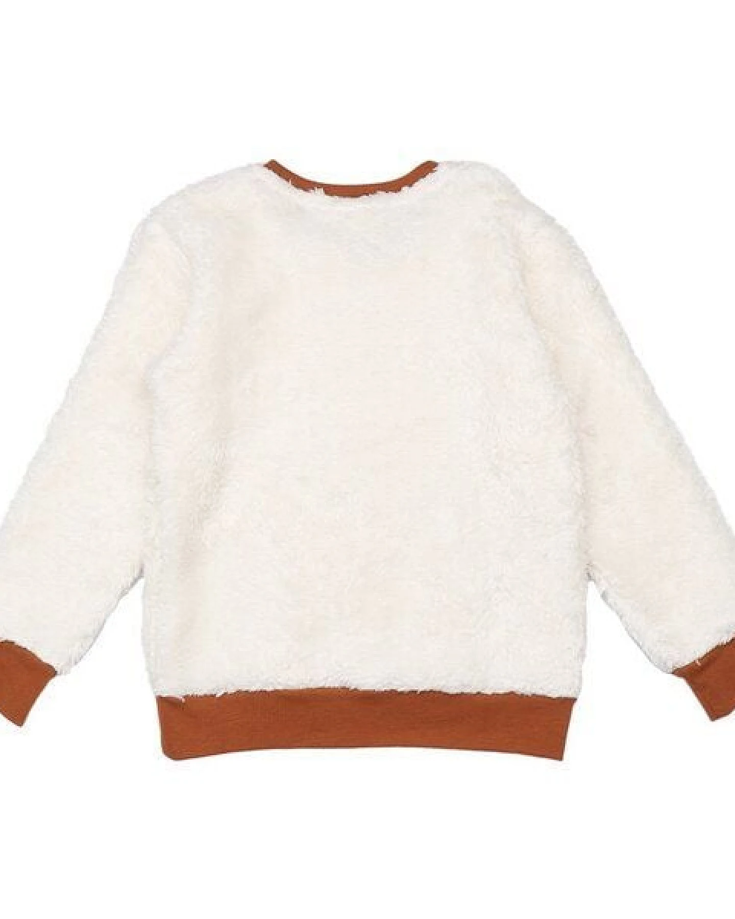 Baby Sweatshirt GOTS zertifiziert – Creme mit Kontrastbündchen, weich & warm – Ansicht 3