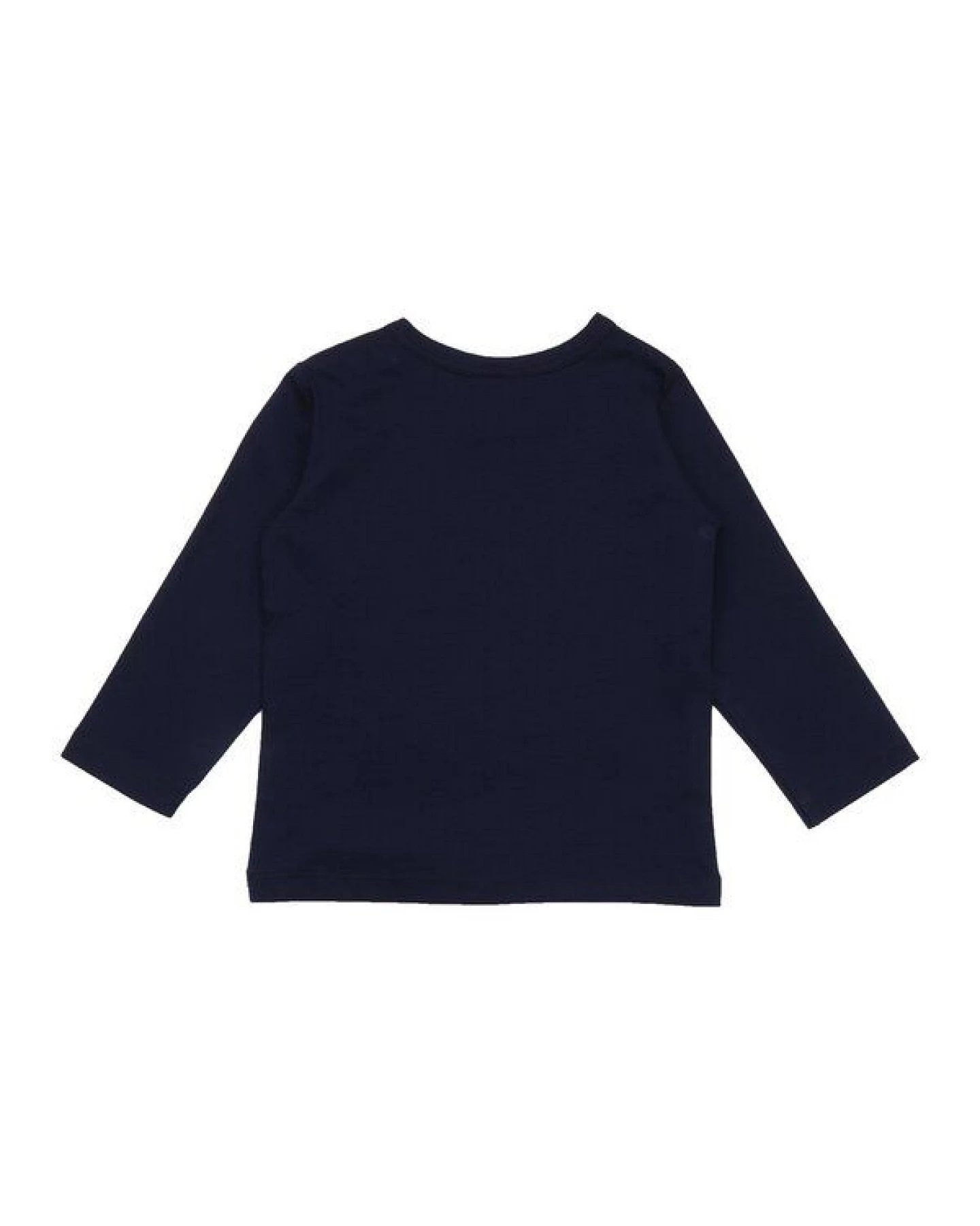 Baby Langarmshirt GOTS zertifiziert, 95% Bio-Baumwolle, dunkelblau, Dino-Print, weich & elastisch – Walkiddy – Ansicht 3