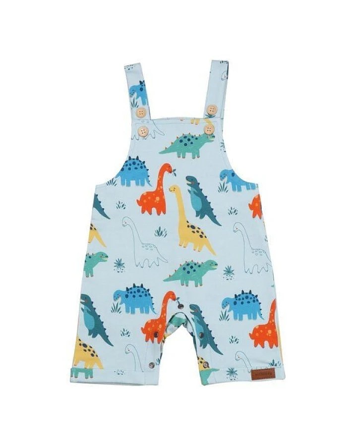 Strampler Bio-Baumwolle Baby Dinosaurier Blau Walkiddy GOTS-zertifiziert