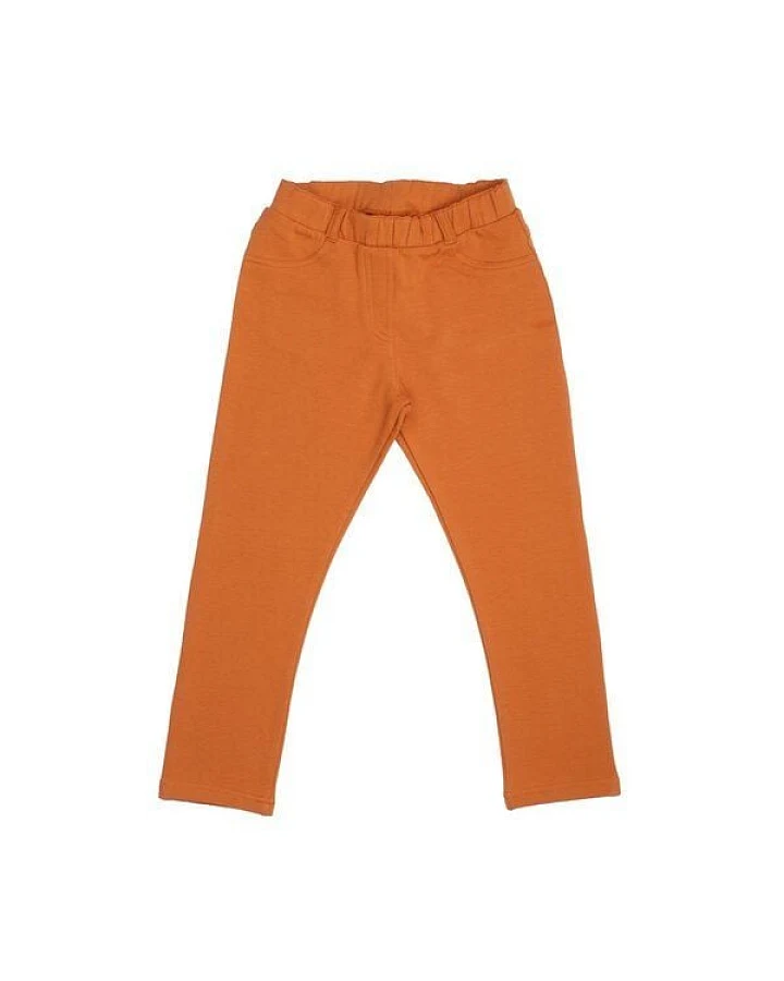 Baby- & Kleinkind-Leggings GOTS zertifiziert Bio-Baumwolle Braun uni elastischer Bund weich – Walkiddy