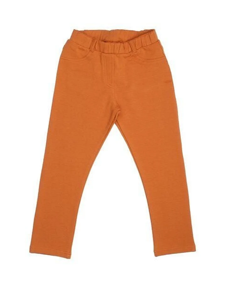 Baby- & Kleinkind-Leggings GOTS zertifiziert Bio-Baumwolle Braun uni elastischer Bund weich – Walkiddy