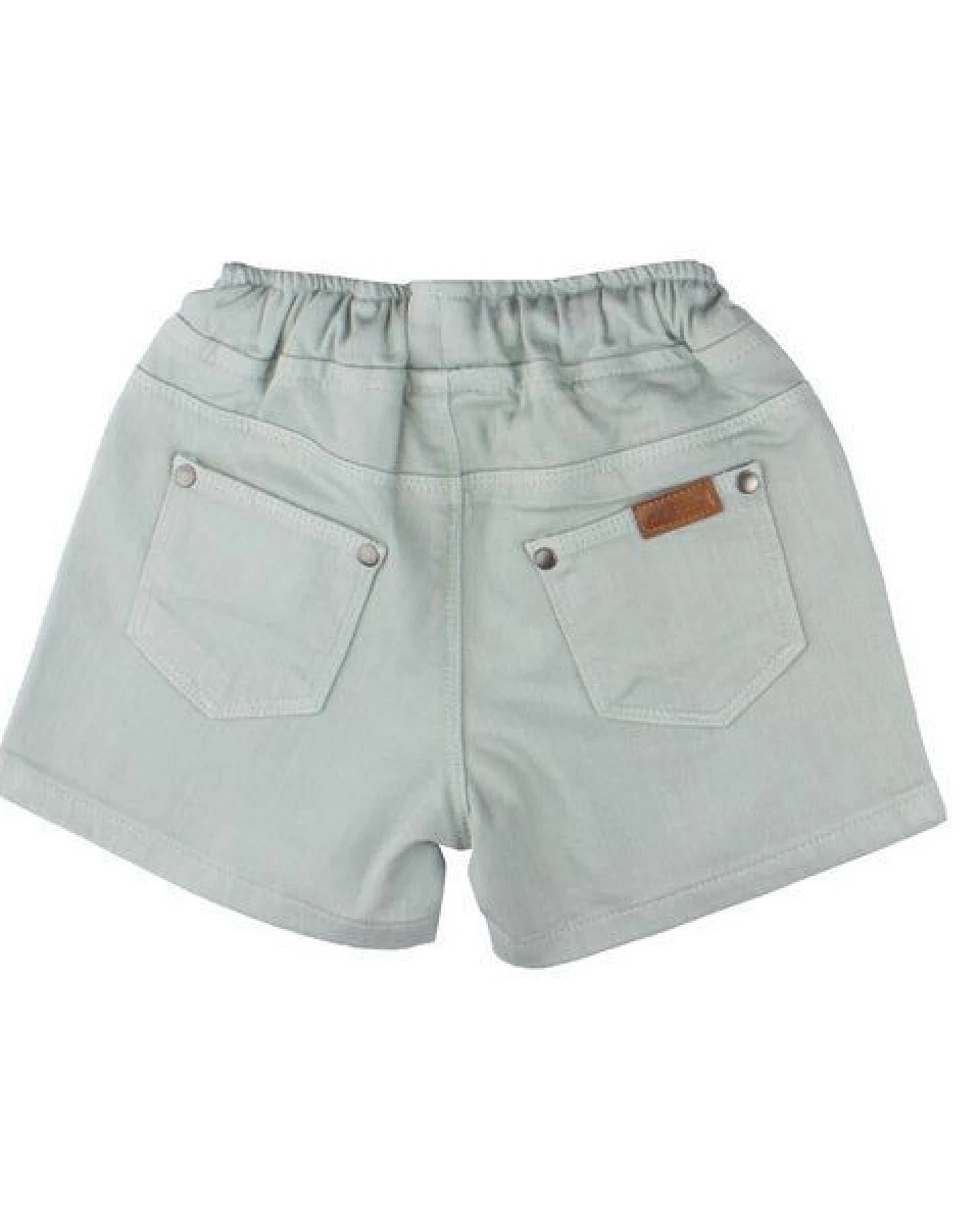 Kinder Shorts Bio-Baumwolle GOTS-zertifiziert, hellblau, elastischer Bund mit Kordelzug – Walkiddy, leichte Sommer-Shorts für aktive Kids – Ansicht 2