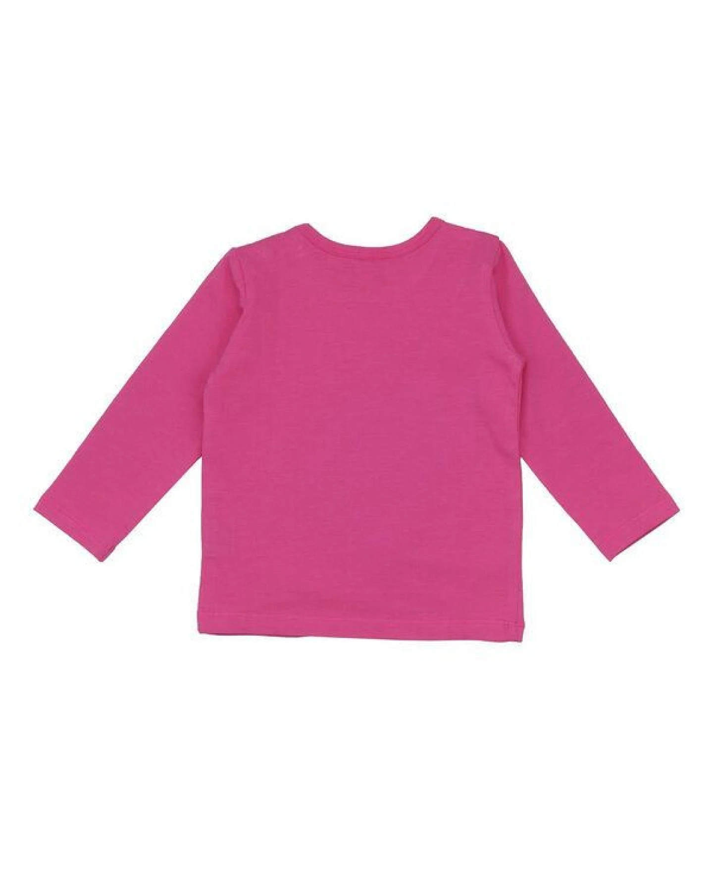 Kinder Langarmshirt GOTS zertifiziert Bio-Baumwolle Rosa uni 95/5 Elasthan weich bequem – Walkiddy – Ansicht 3