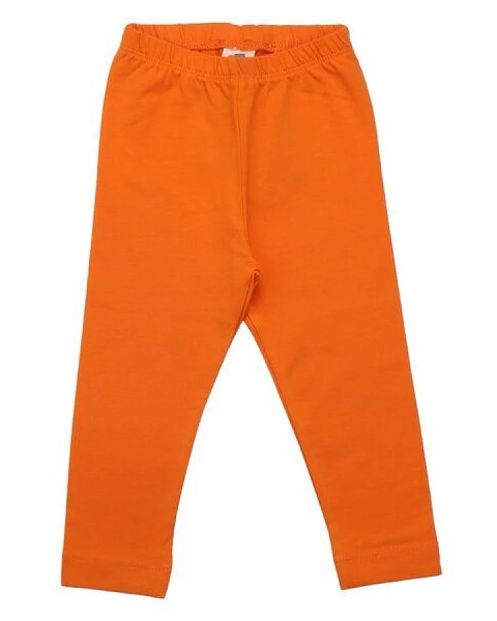 Kinder Leggings GOTS zertifiziert, orange „Mango Sorbet“, Bio-Baumwolle, weich & elastisch – Walkiddy