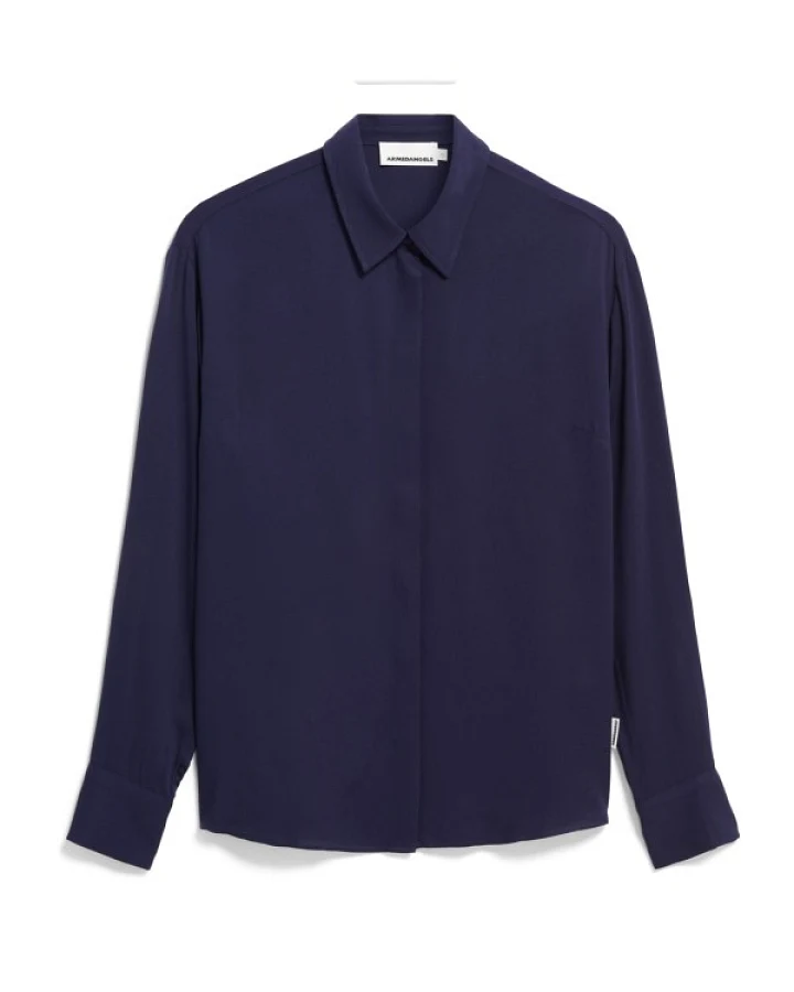 ARMEDANGELS - Women's Larisaana L/S - Bluse Gr XS blau