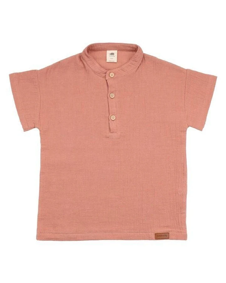 Kleinkinder Poloshirt GOTS zertifiziert, Bio-Baumwolle, rosa, Kurzarm, weich – Walkiddy