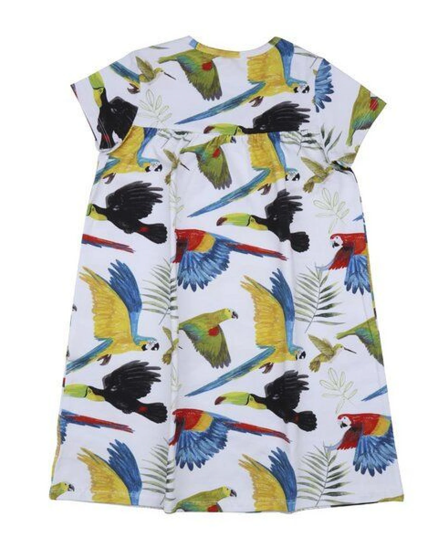 Bio-Baumwollkleid Blau mit Vogelmotiv (GOTS-zertifiziert) für Kleinkinder – Walkiddy – Ansicht 3