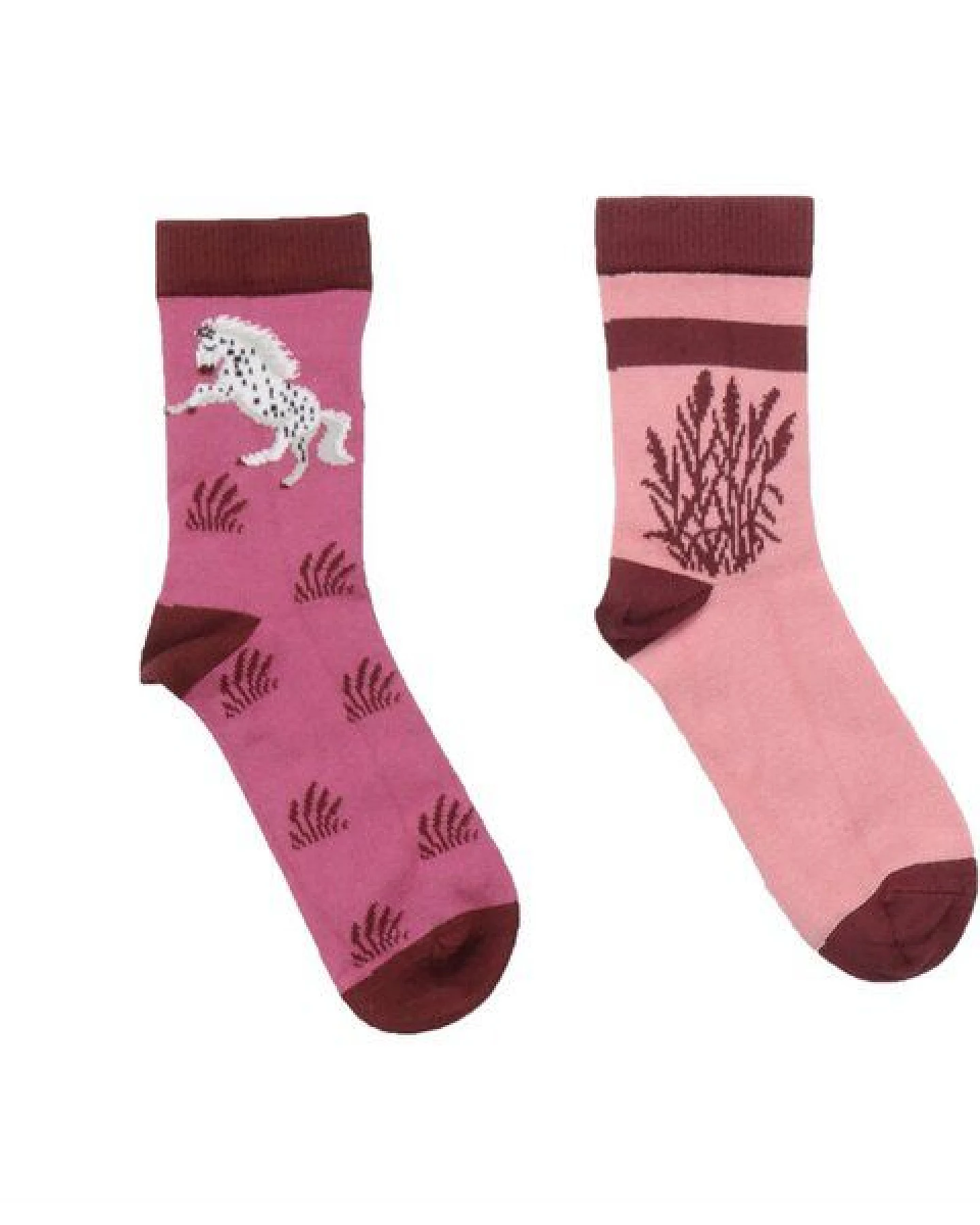 Socken „Pferdemotiv“ aus Bio-Baumwolle in Lila – GOTS-zertifiziert, Walkiddy – Ansicht 3