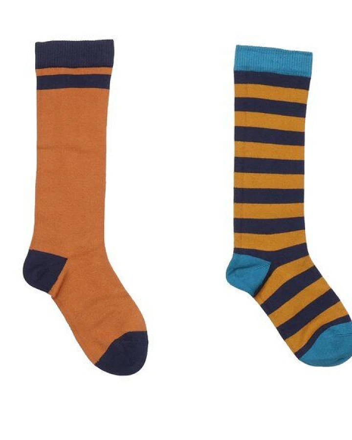 Baby Socken braun gestreift Bio-Baumwolle – Walkiddy, GOTS-zertifiziert, lange Erstlingssocken aus 90% Bio-Baumwolle 8% Polyamid 2% Elasthan, weiche nachhaltige Babysocken für Alltag, Kinderwagen, Zuhause und erste Krabbelabenteuer