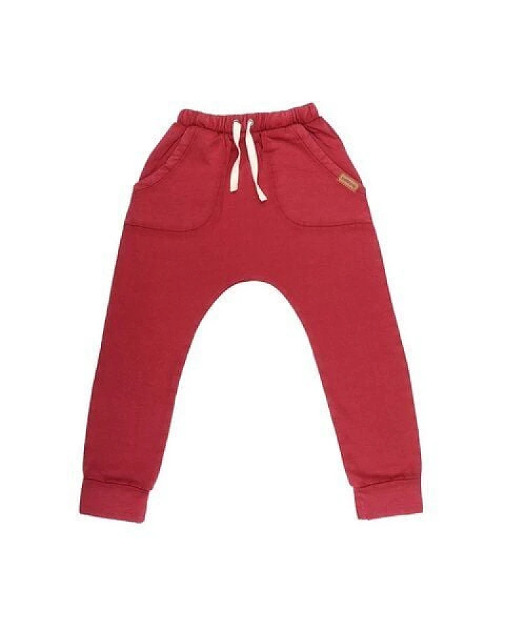 Kinder Jogginghose GOTS zertifiziert Bio-Baumwolle, Rot, Walkiddy