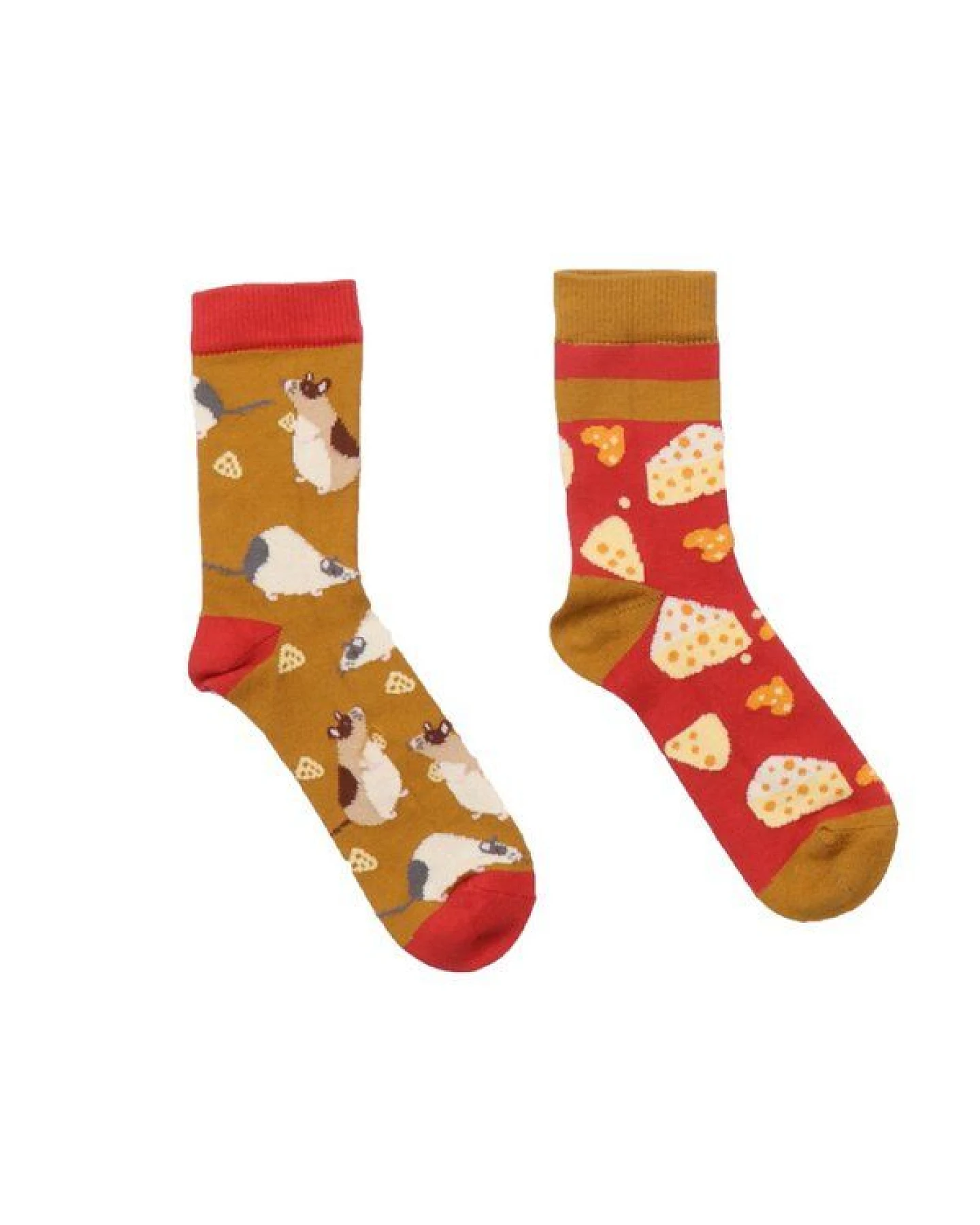 Baby Socken Bio-Baumwolle Gelb – weiche Walkiddy Söckchen mit Mäuse-Motiv, elastisch & vegan – nachhaltige, hautfreundliche & langlebige Qualität von Walkiddy – Ansicht 3