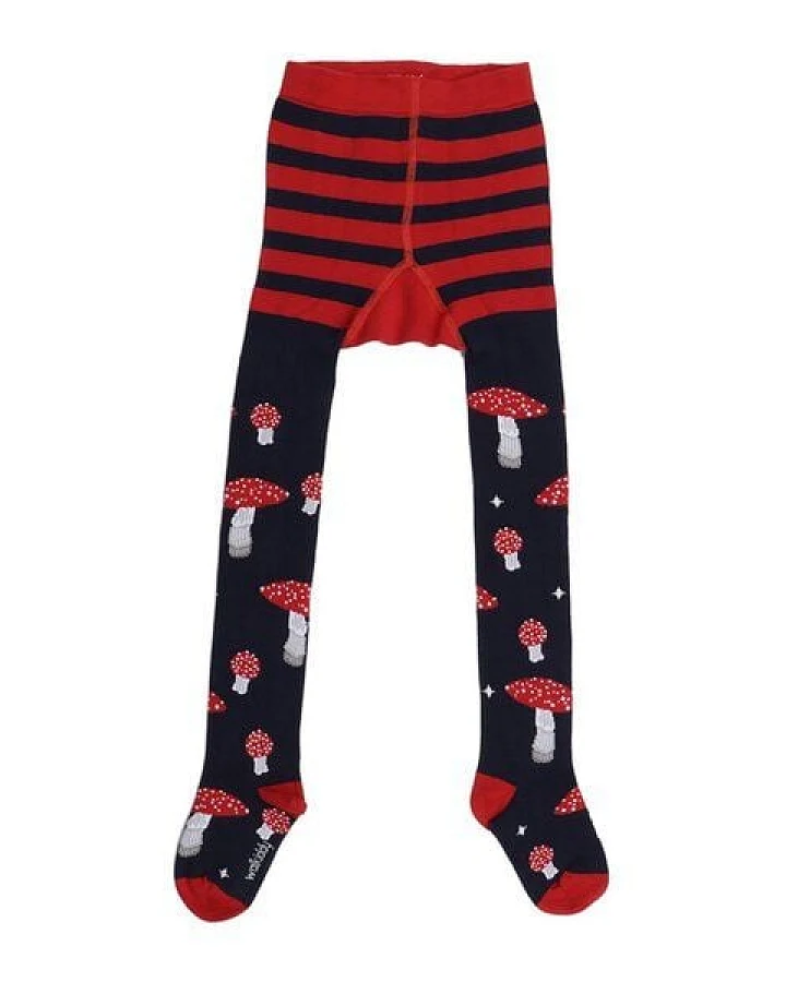 Baby Strumpfhose GOTS-zertifiziert aus Bio-Baumwolle blau mit Muster – Walkiddy