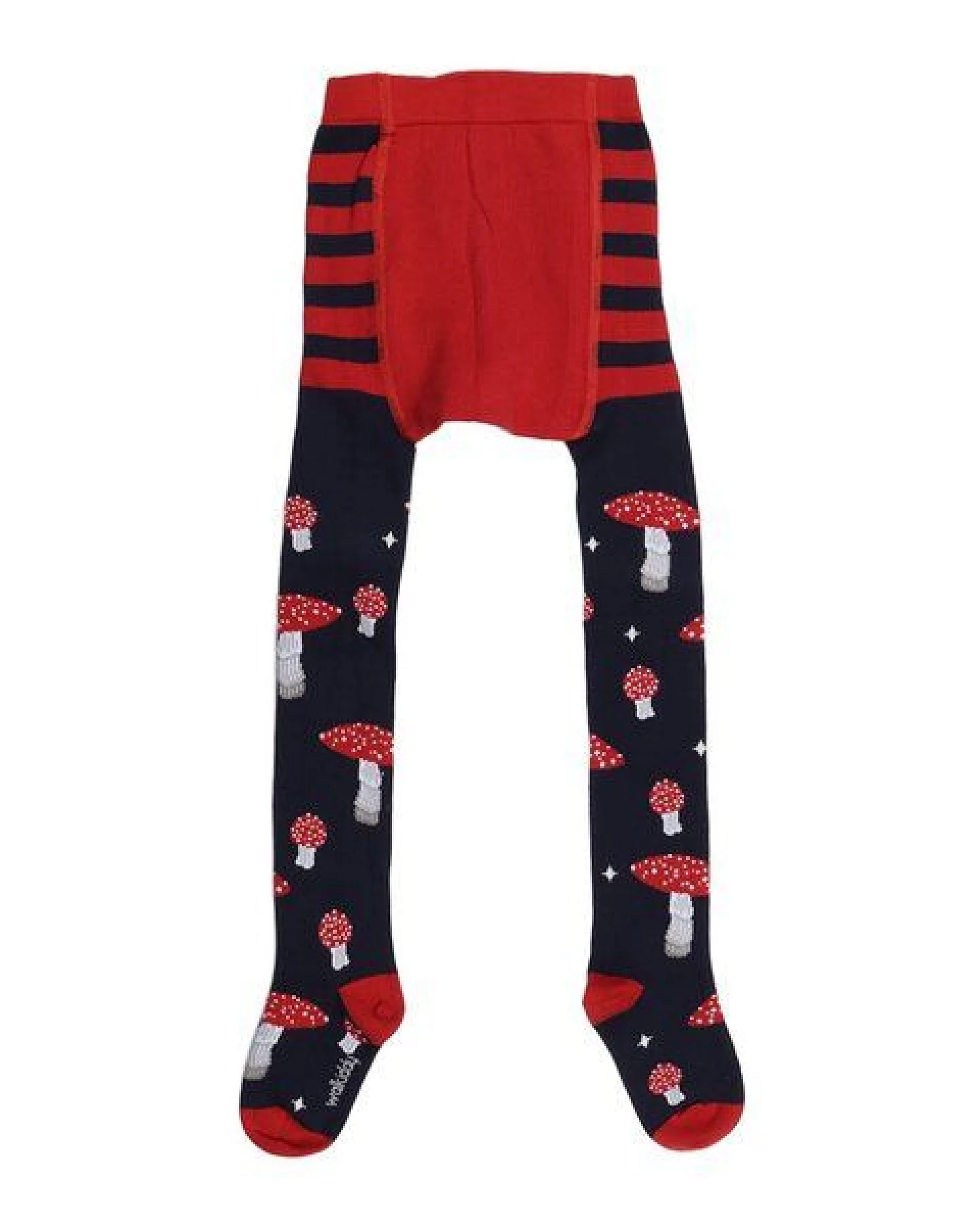 Baby Strumpfhose GOTS-zertifiziert aus Bio-Baumwolle blau mit Muster – Walkiddy – Ansicht 3