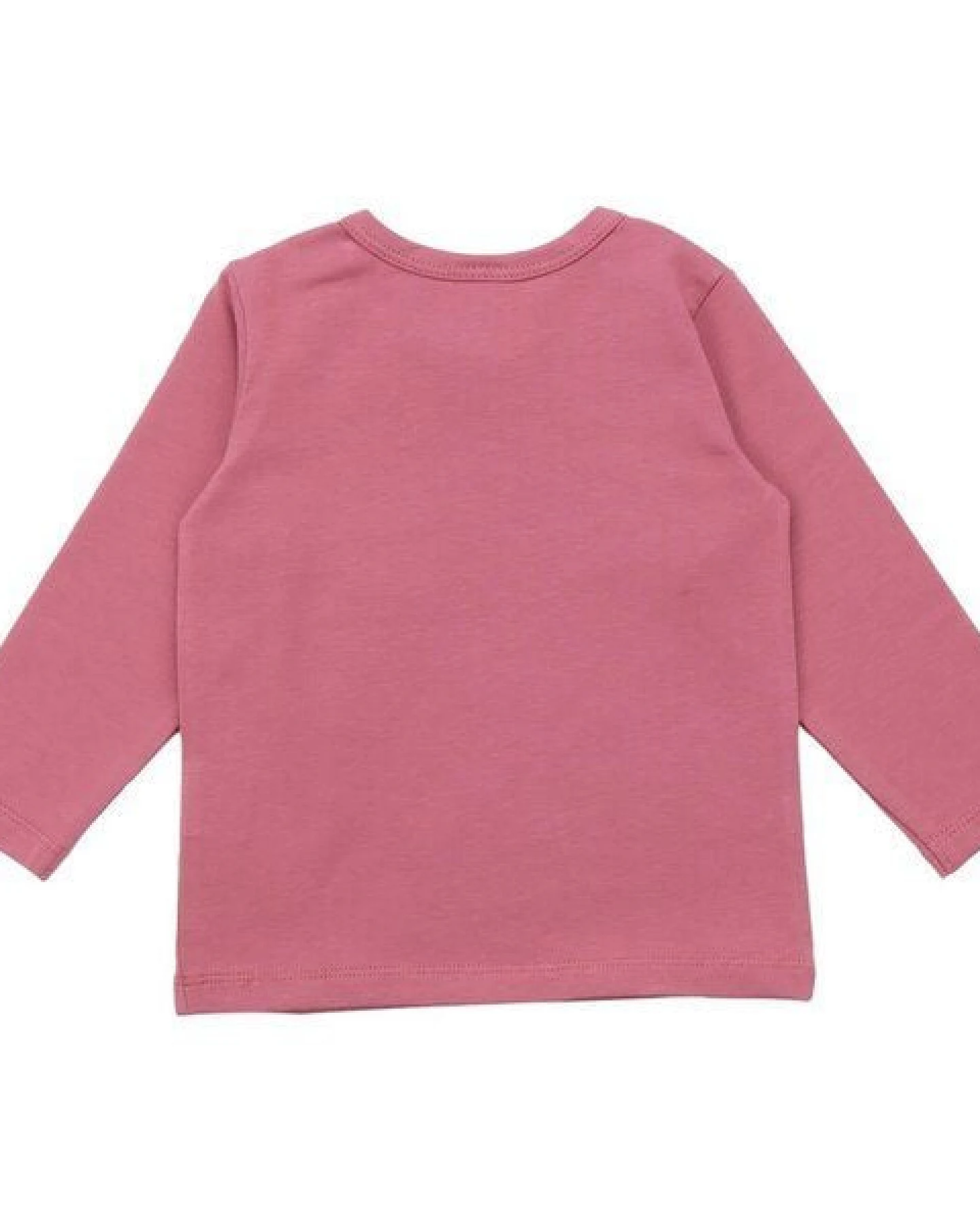 Baby Langarmshirt GOTS zertifiziert – 95% Bio-Baumwolle, Rosa mit Rehmotiv, weich & bequem, alltagstauglich, gut kombinierbar – Ansicht 3