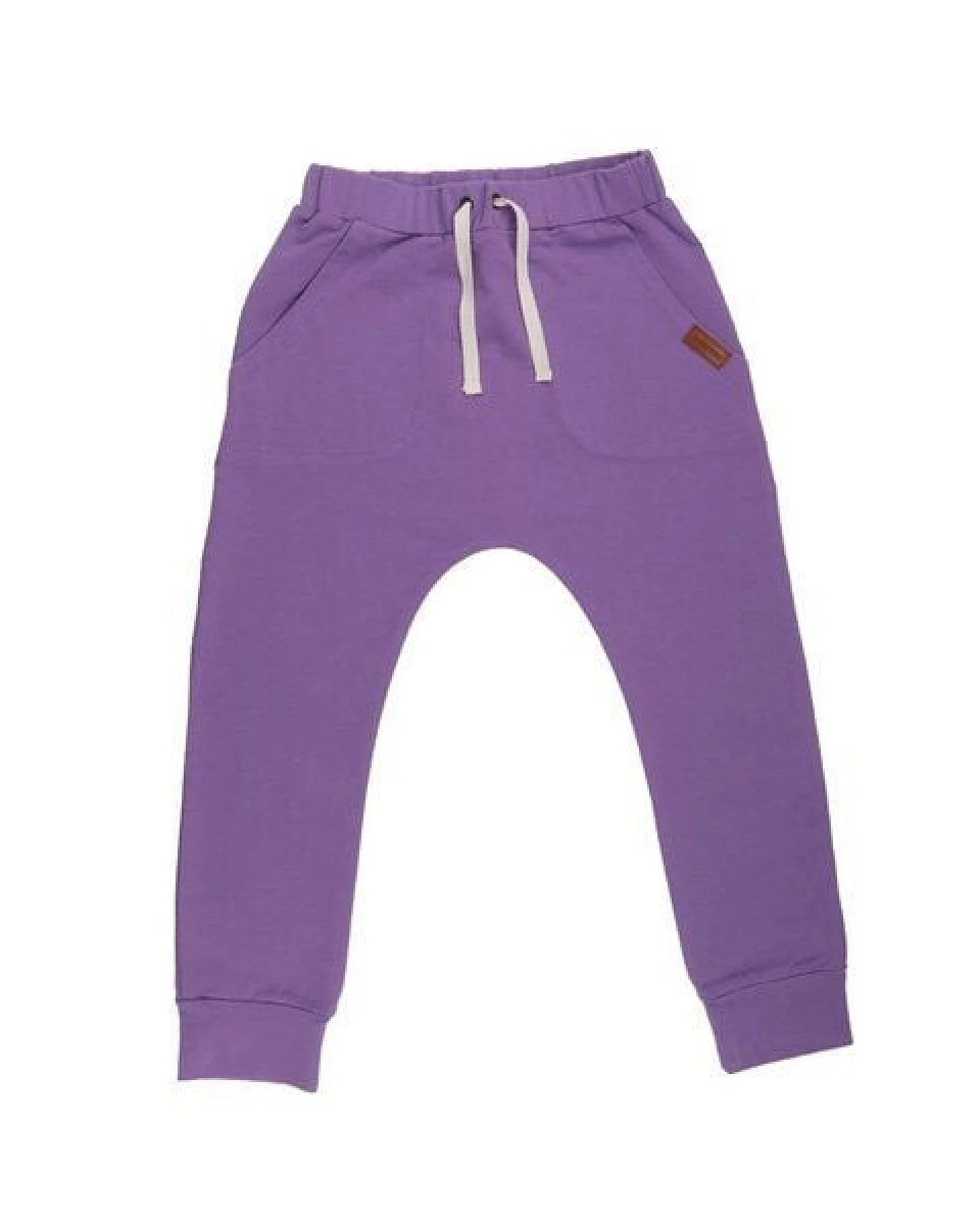 Kinder Jogginghose GOTS zertifiziert Bio-Baumwolle mit Elasthan, Lila, Walkiddy – Ansicht 2