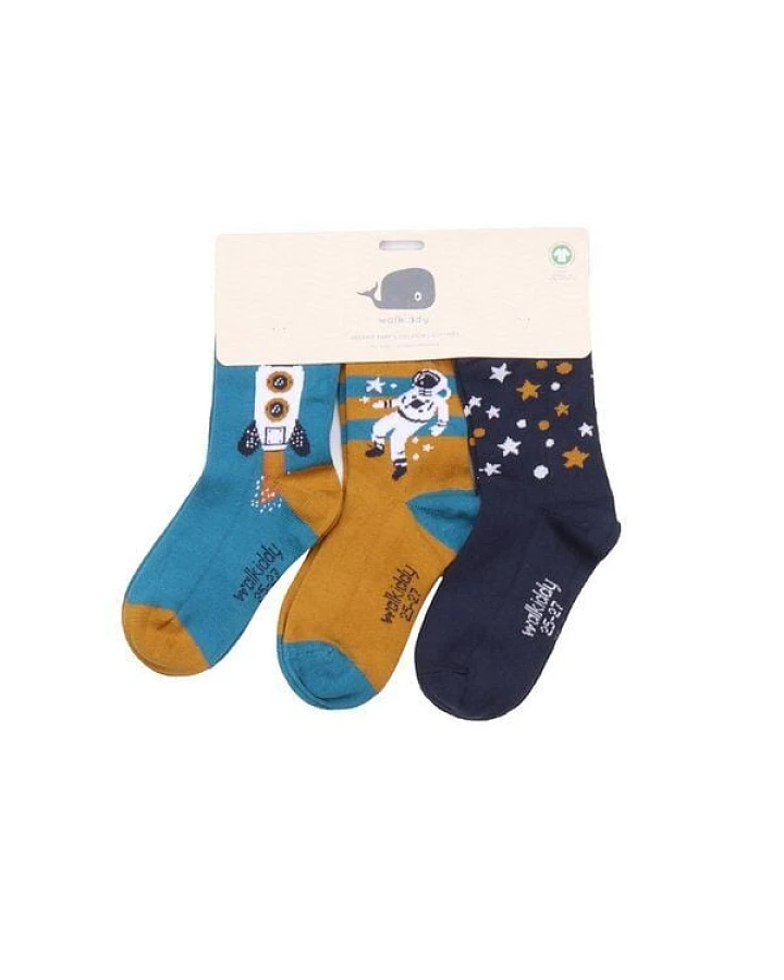 Kinder Socken Bio-Baumwolle Walkiddy „Maritim“ Dunkelblau, GOTS zertifiziert, weiche Strümpfe mit maritimem Print, hautfreundlich, elastisch, ideale Alltags-Socken für Jungen & Mädchen, passend zu Jeans, Shorts und Freizeitlooks
