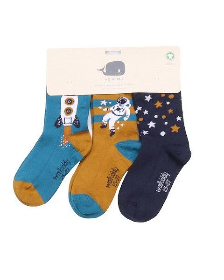Kinder Socken Bio-Baumwolle Walkiddy „Maritim“ Dunkelblau, GOTS zertifiziert, weiche Strümpfe mit maritimem Print, hautfreundlich, elastisch, ideale Alltags-Socken für Jungen & Mädchen, passend zu Jeans, Shorts und Freizeitlooks